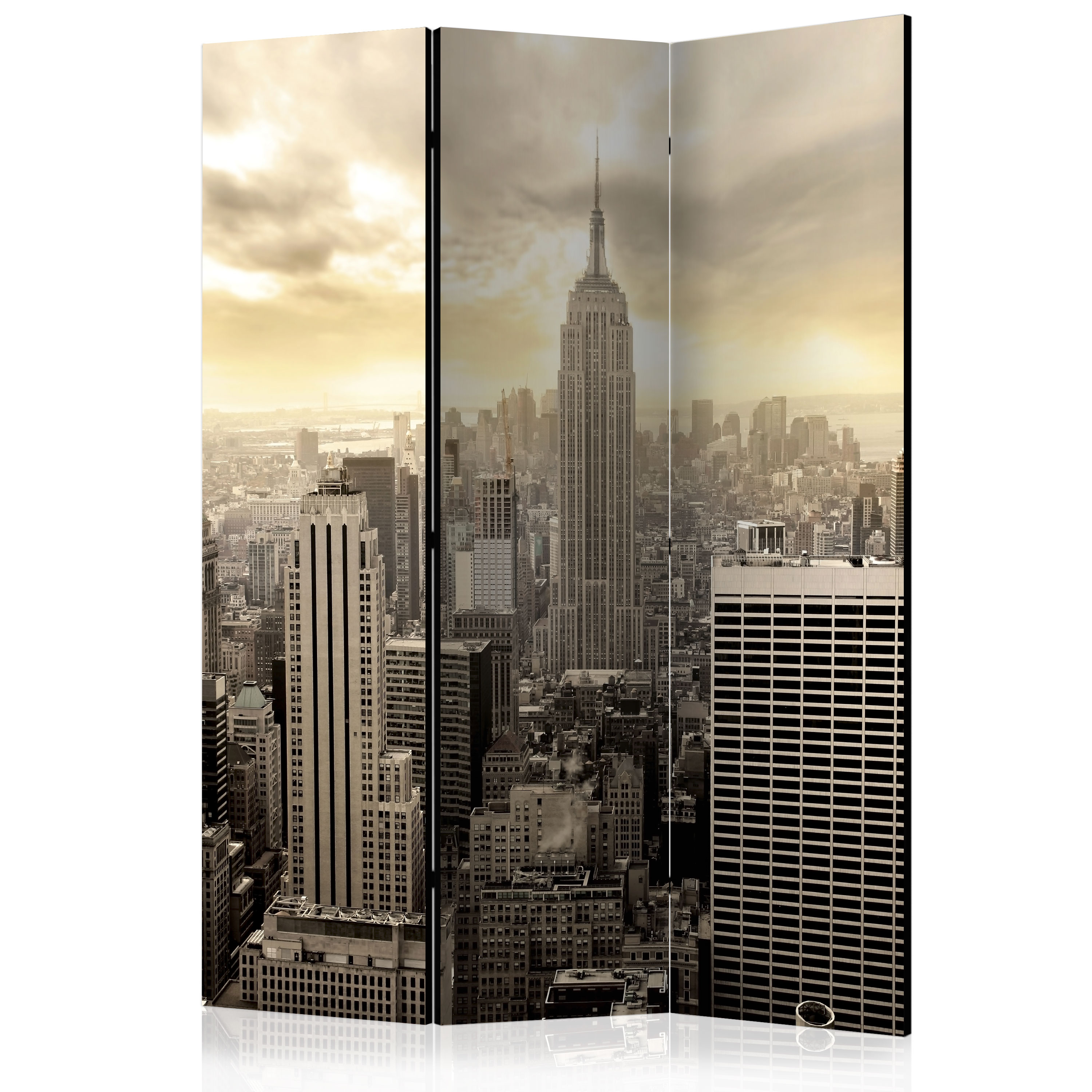 Decorative Photo Folding Screen Wall Room Divider New York 2 Sizes Decorative Photo Folding Screen Wall Room Divider New