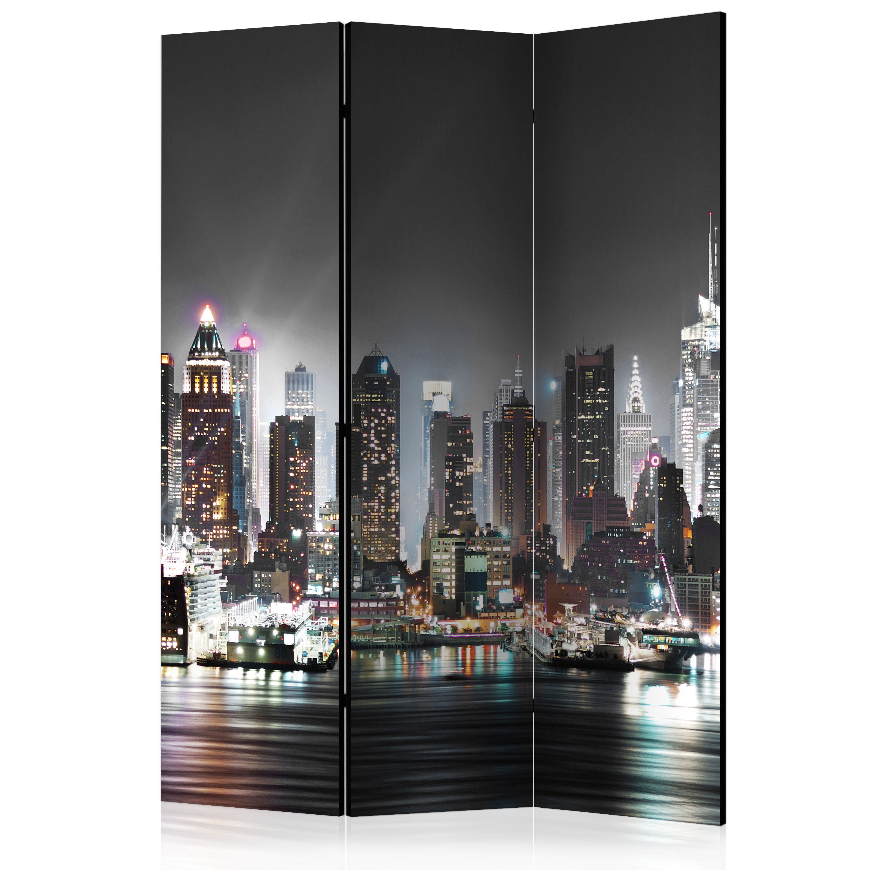 Decorative Photo Folding Screen Wall Room Divider New York 2 Sizes Decorative Photo Folding Screen Wall Room Divider New