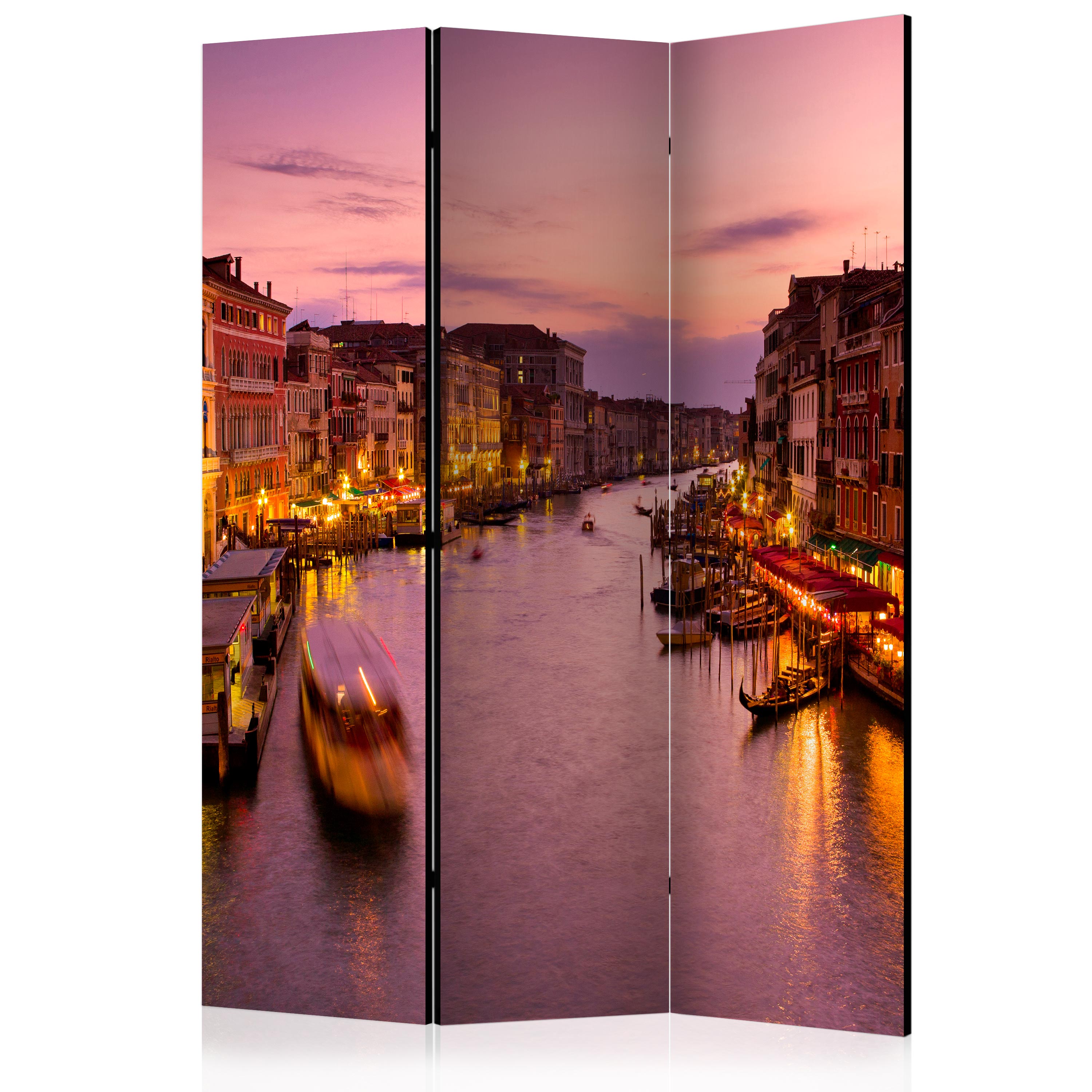 Room Divider - City of lovers, Venice by night [Room Dividers] - 135x172
