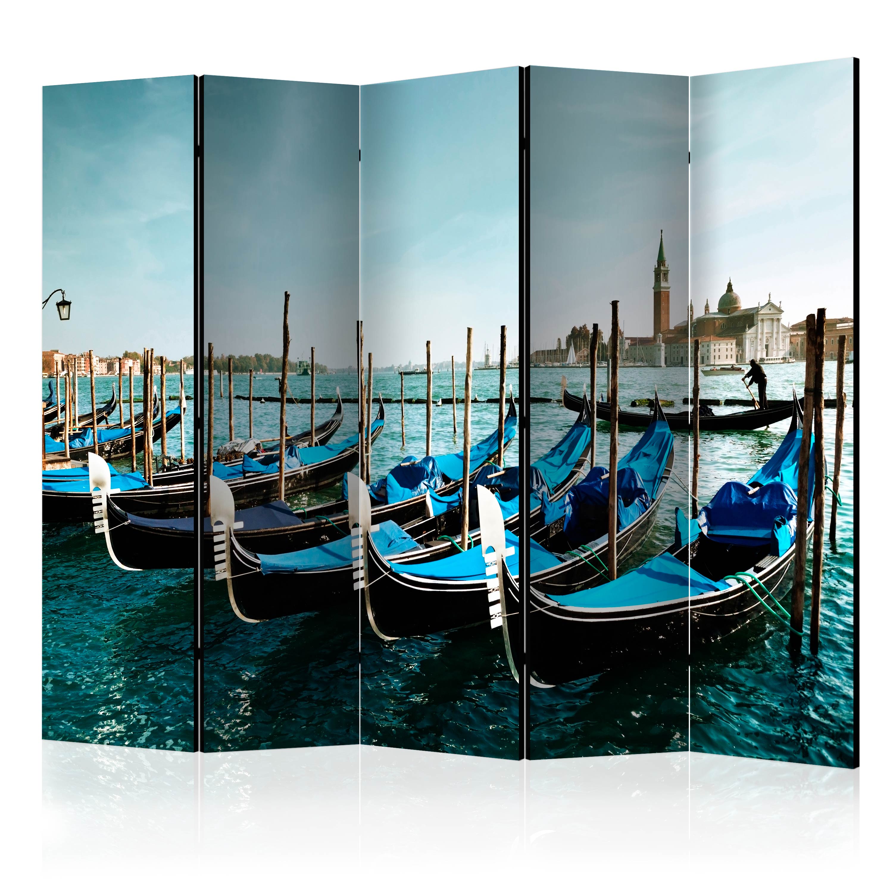 Room Divider - Gondolas on the Grand Canal, Venice II [Room Dividers] - 225x172