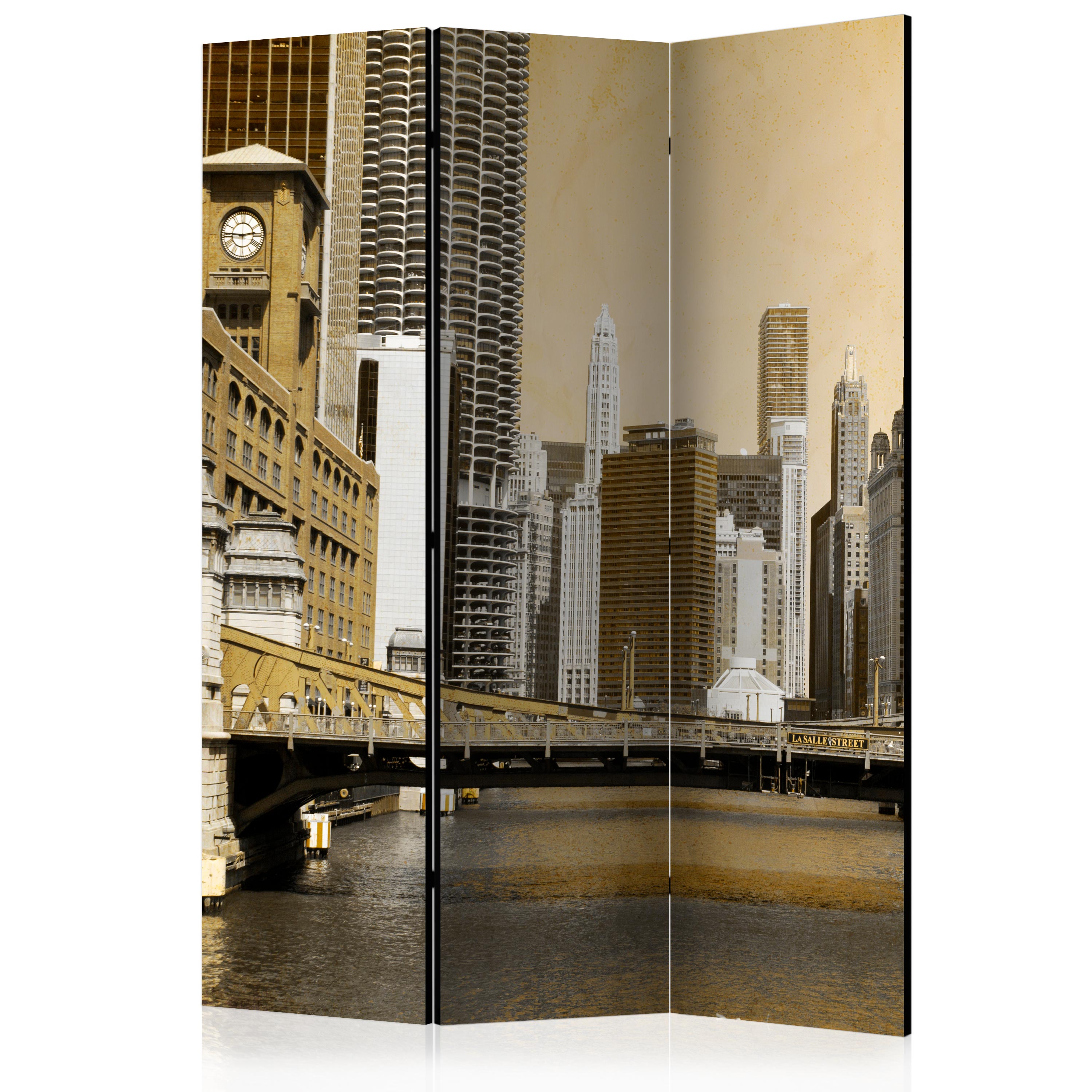 Room Divider - Chicago's bridge (vintage effect) [Room Dividers] - 135x172