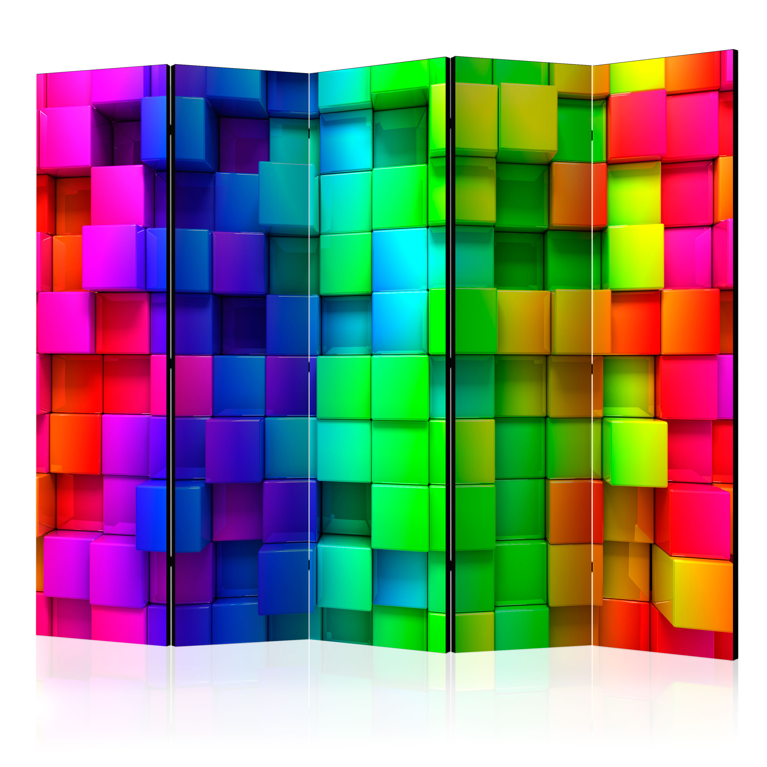 Room Divider - Colourful Cubes II [Room Dividers] - 225x172