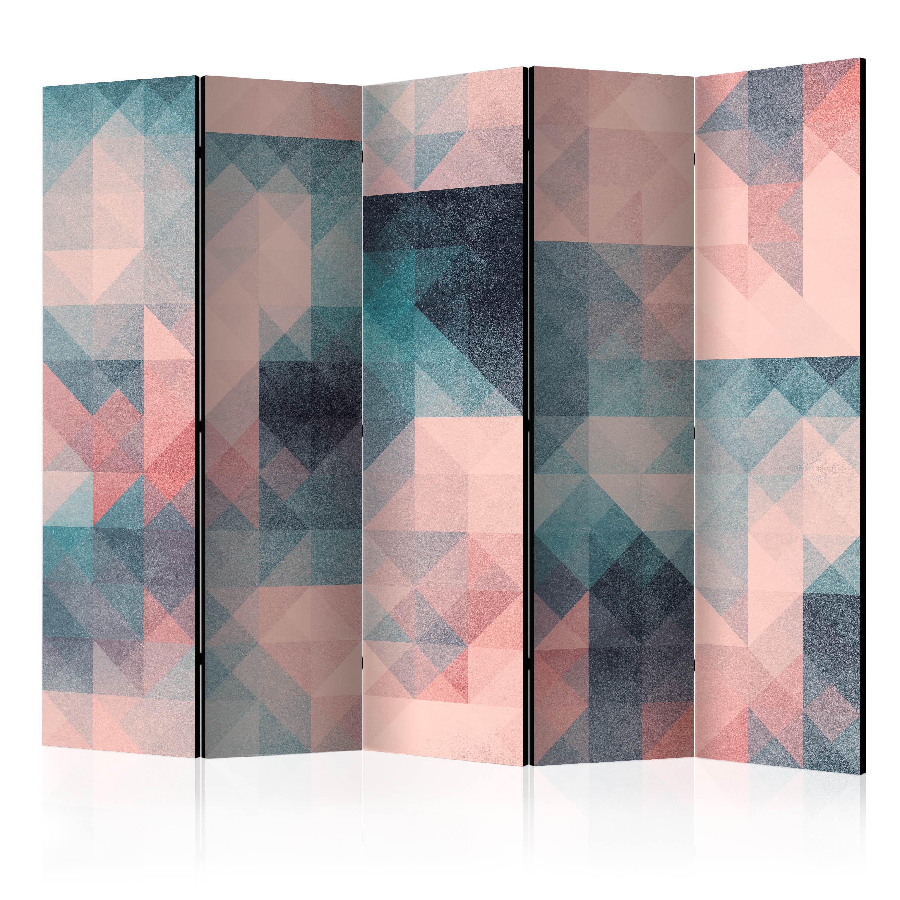 Room Divider - Pixels (Green and Pink) II [Room Dividers] - 225x172