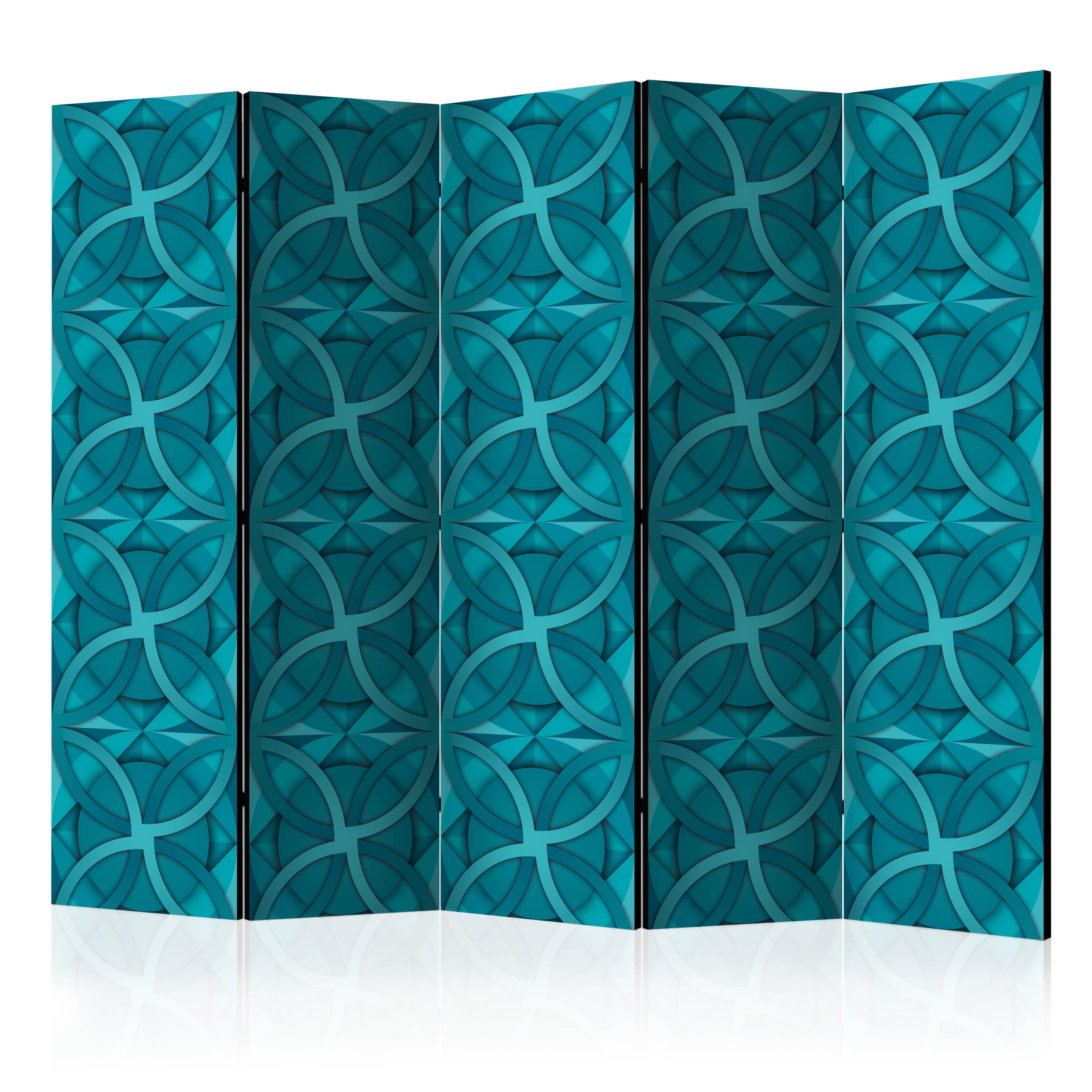 Room Divider - Geometric Turquoise II [Room Dividers] - 225x172