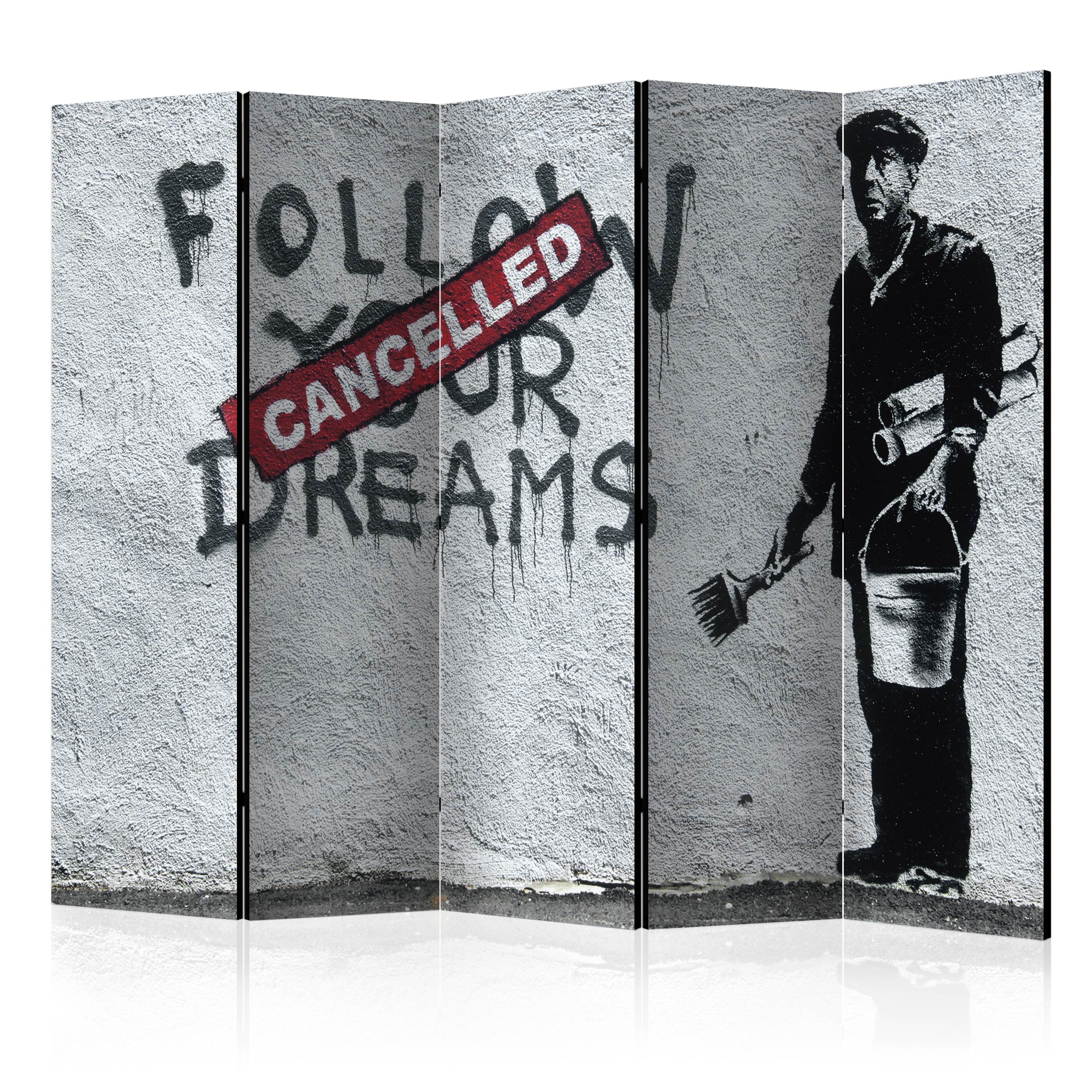 Room Divider - Dreams Cancelled (Banksy) II [Room Dividers] - 225x172