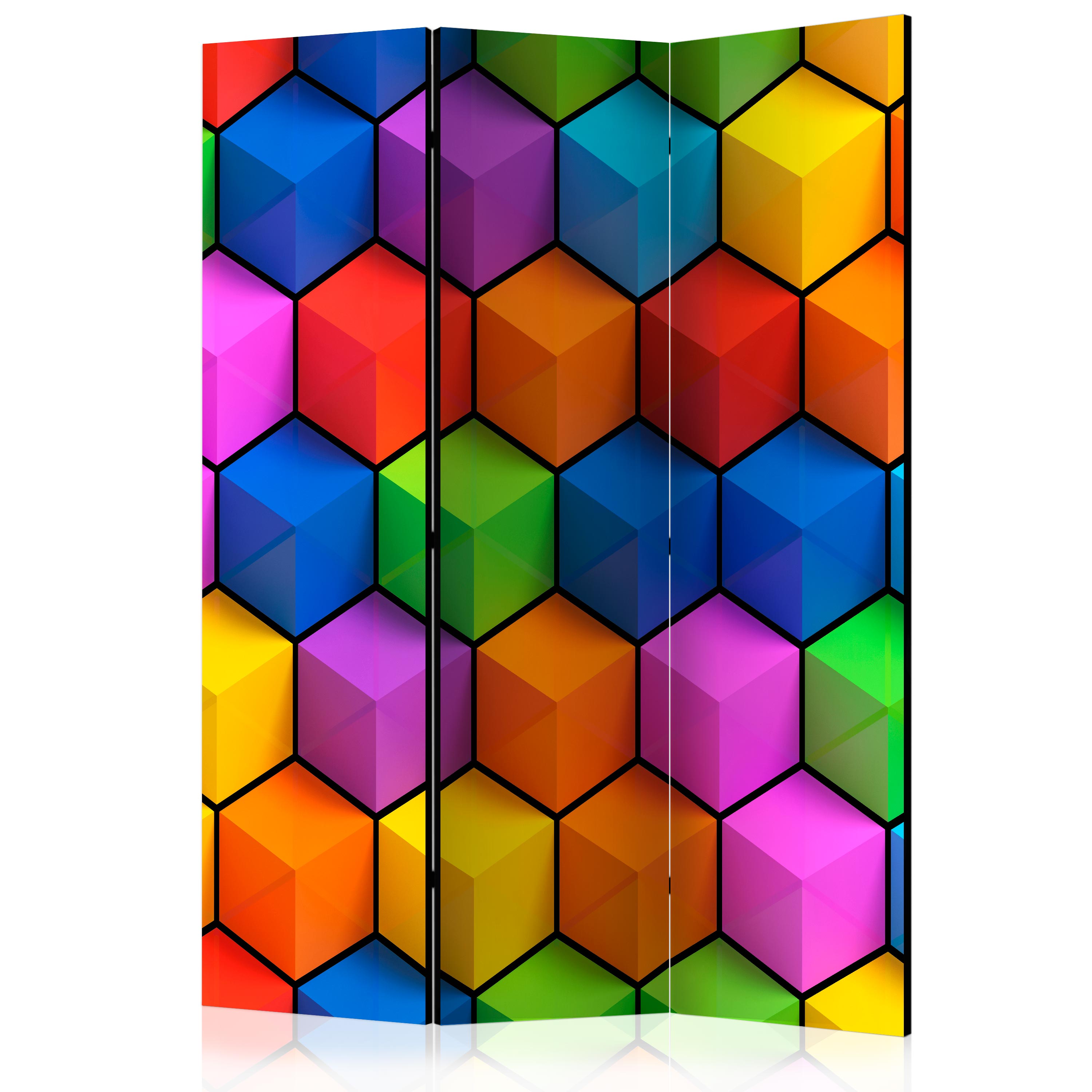 Room Divider - Rainbow Geometry [Room Dividers] - 135x172