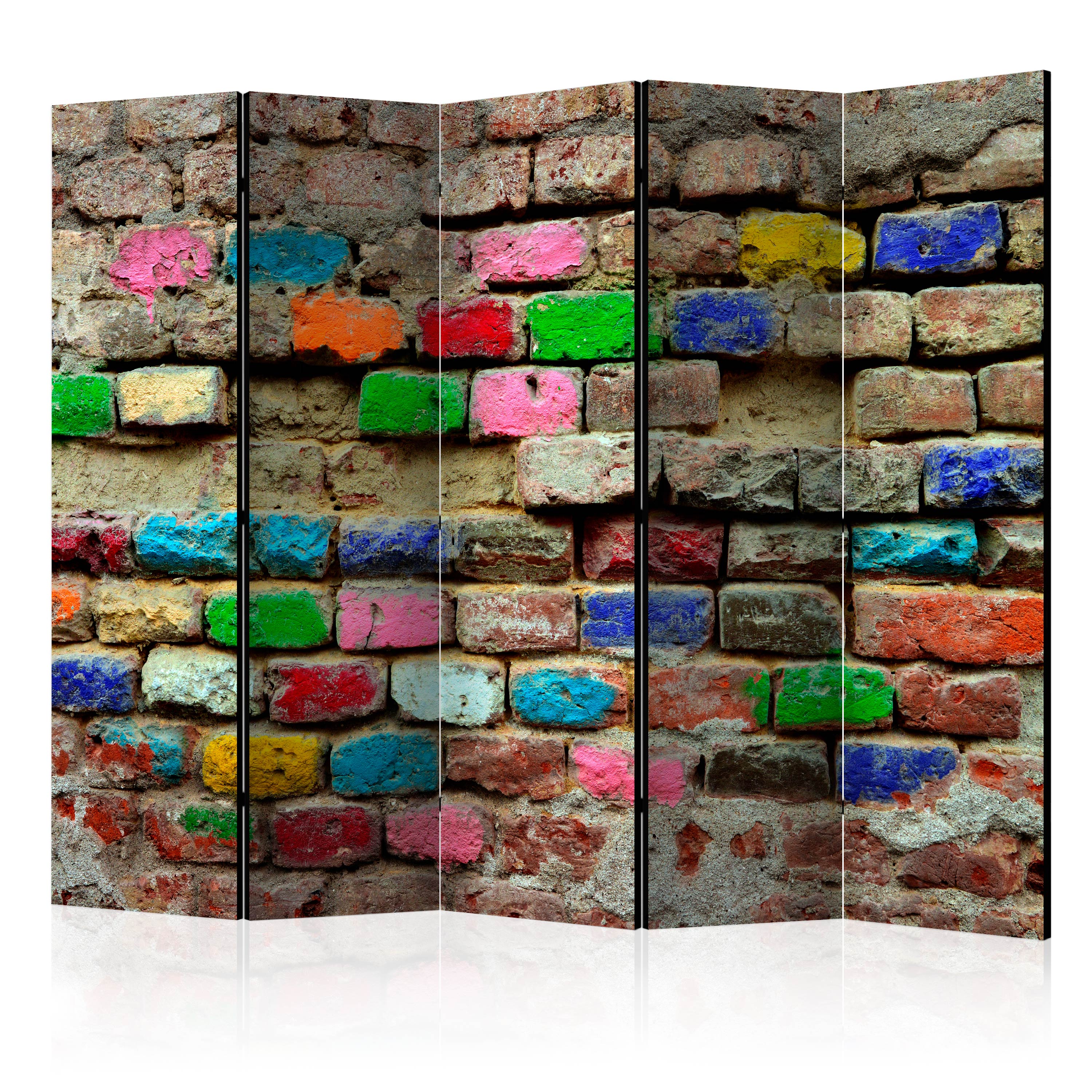 Room Divider - Colourful Bricks II [Room Dividers] - 225x172