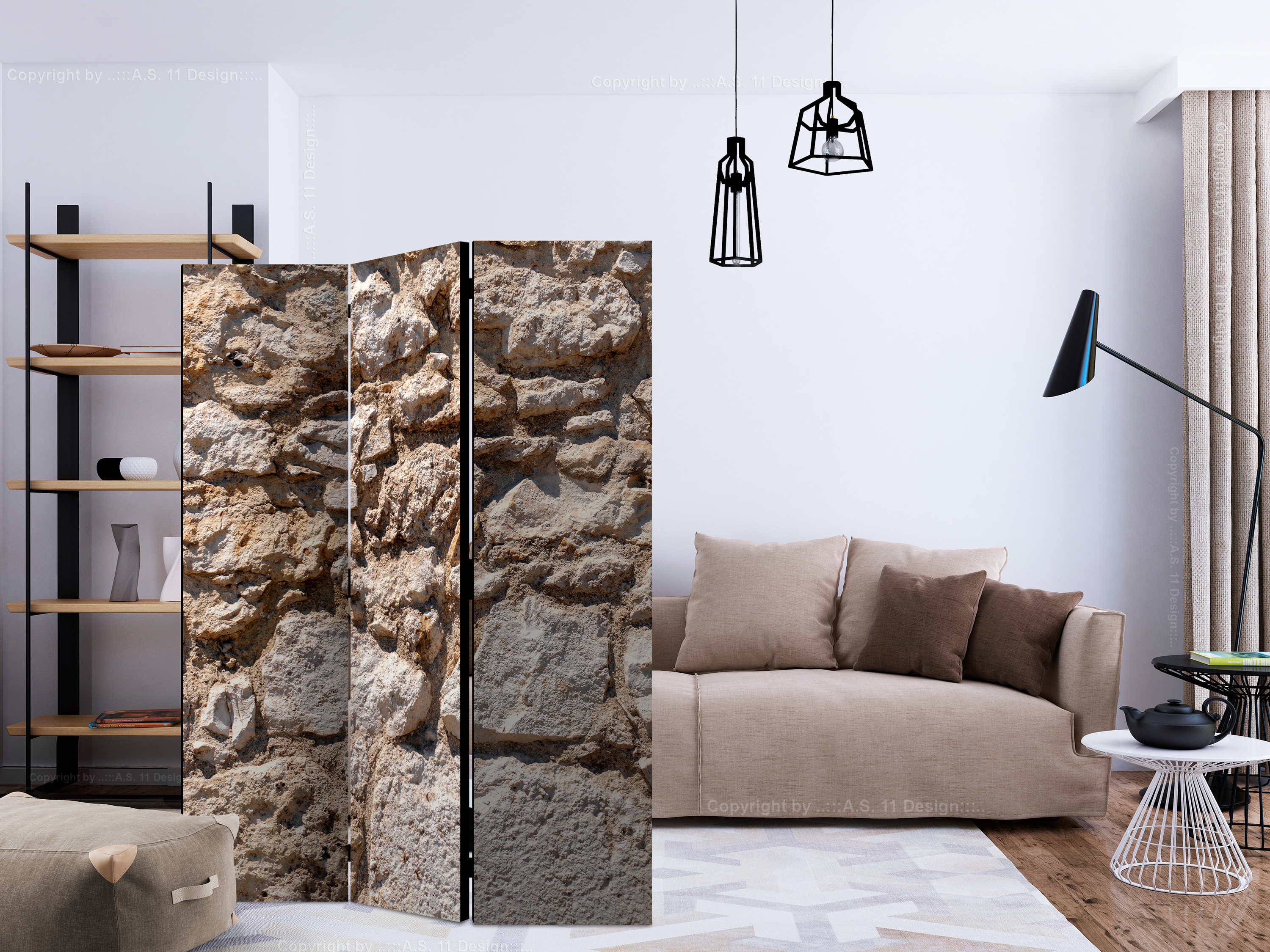Deko Paravent Raumteiler Trennwand Spanische Wand Sichtschutz f-B-0142-z-c 