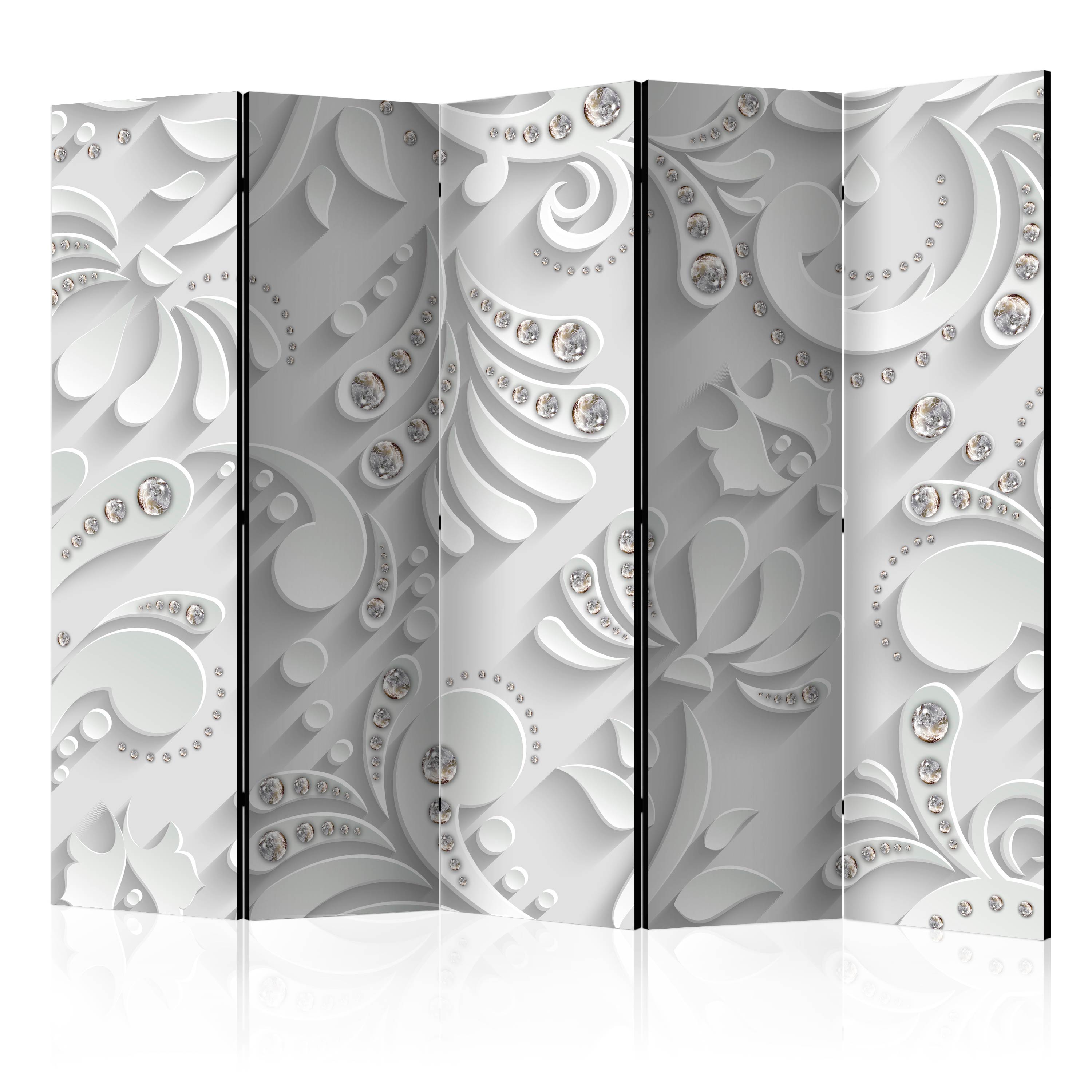 Room Divider - Flowers with Crystals II [Room Dividers] - 225x172