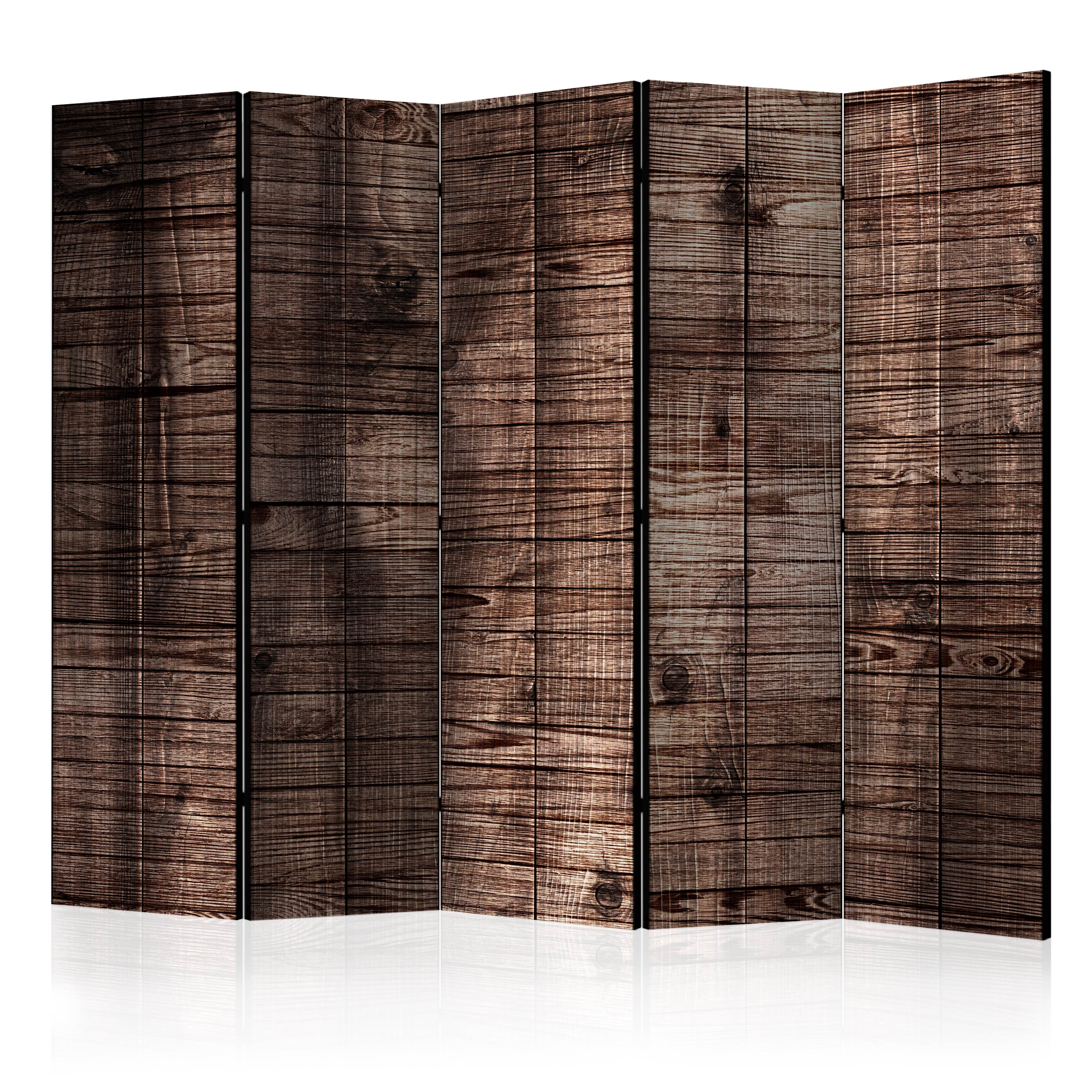 Room Divider - Dark Brown Boards II [Room Dividers] - 225x172