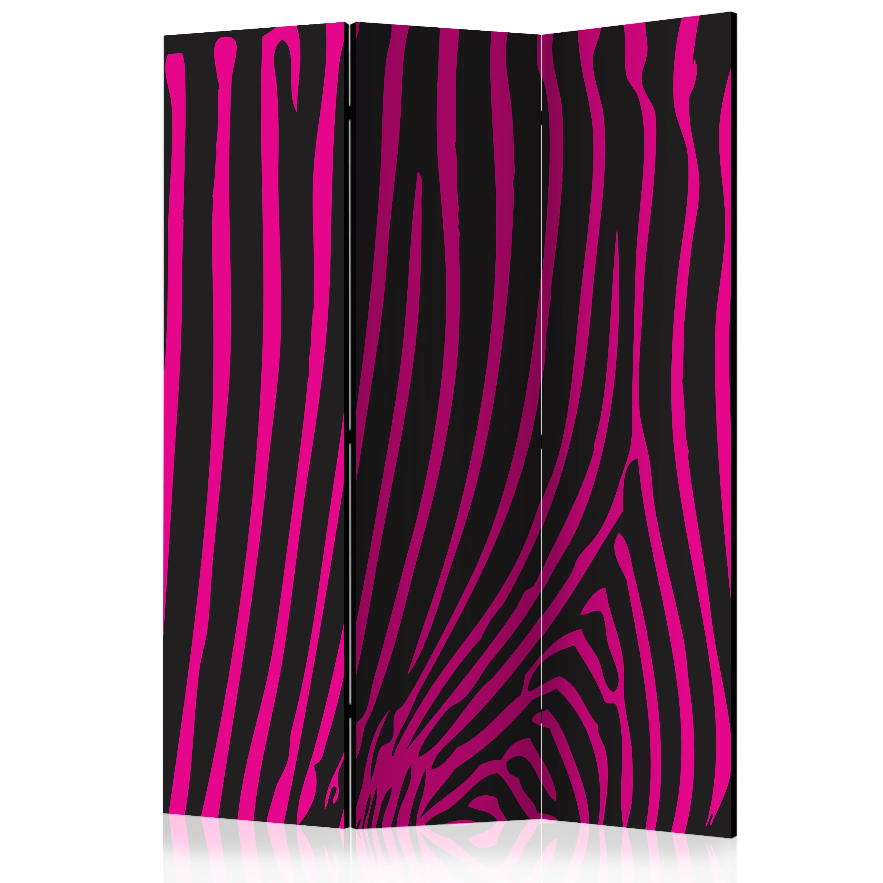 Room Divider - Zebra pattern (violet) [Room Dividers] - 135x172
