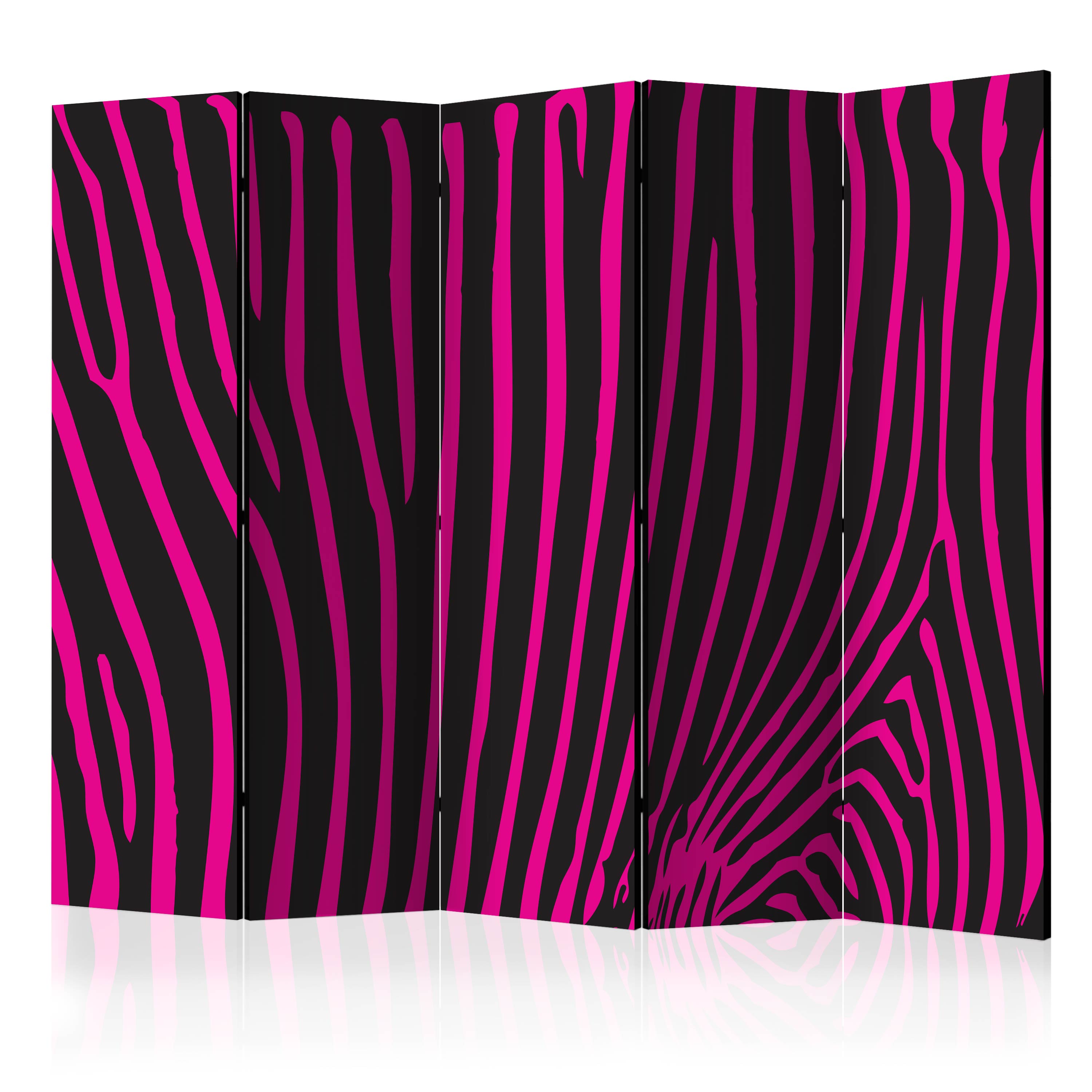 Room Divider - Zebra pattern (violet) II [Room Dividers] - 225x172