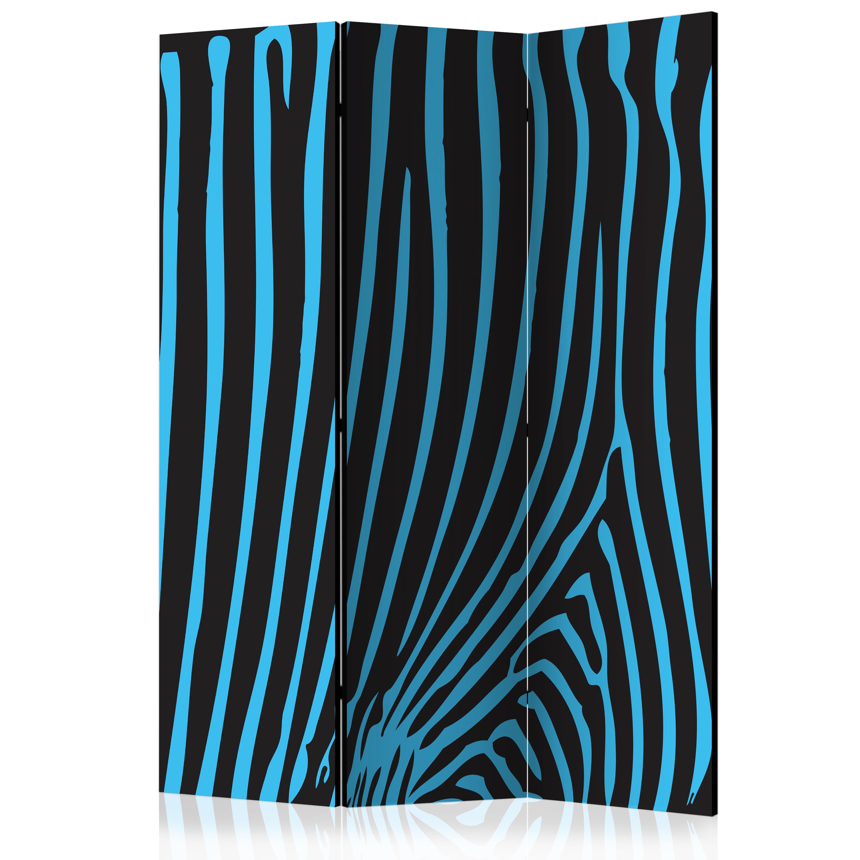Room Divider - Zebra pattern (turquoise) [Room Dividers] - 135x172