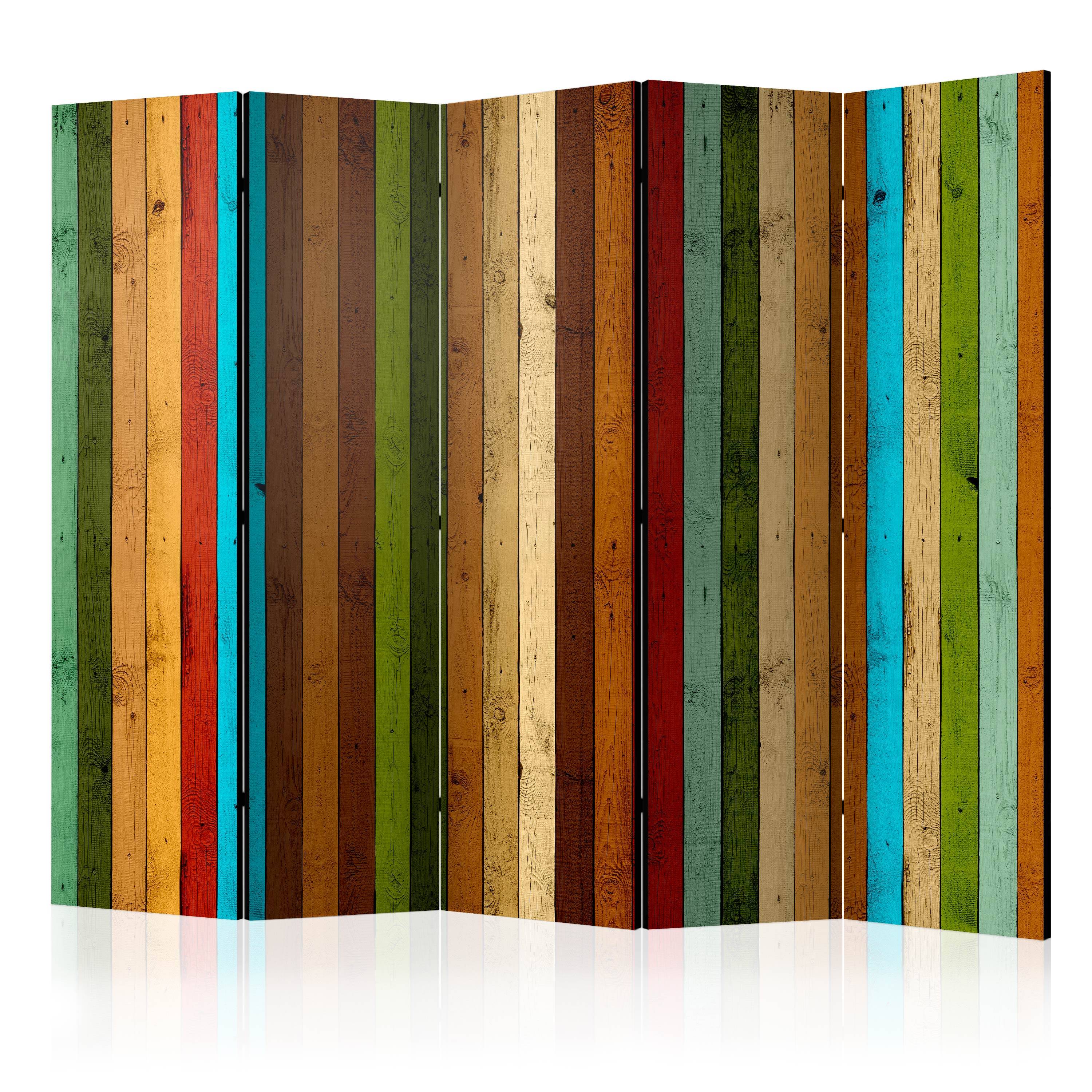Room Divider - Wooden rainbow II [Room Dividers] - 225x172
