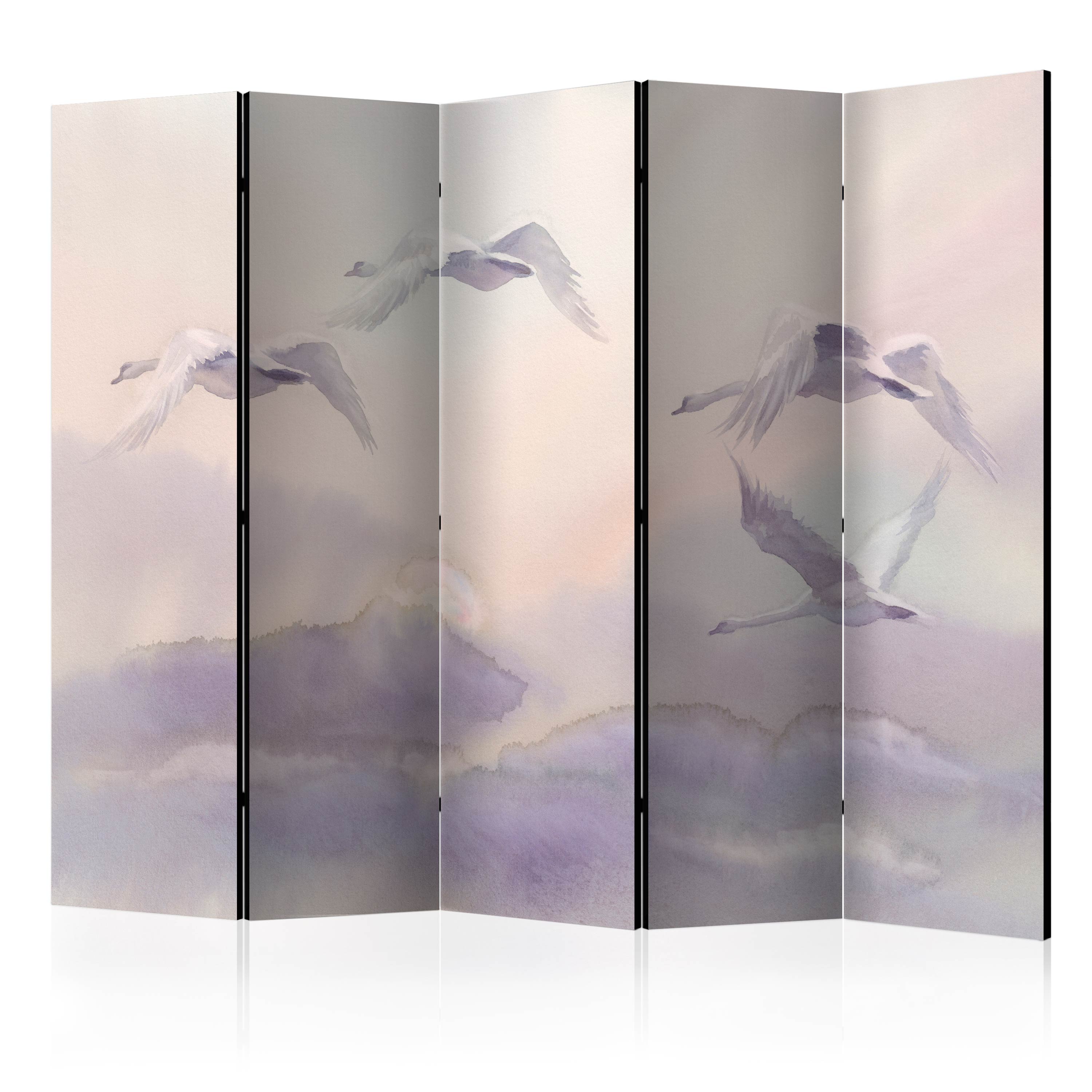 Room Divider - Flying Swans II [Room Dividers] - 225x172