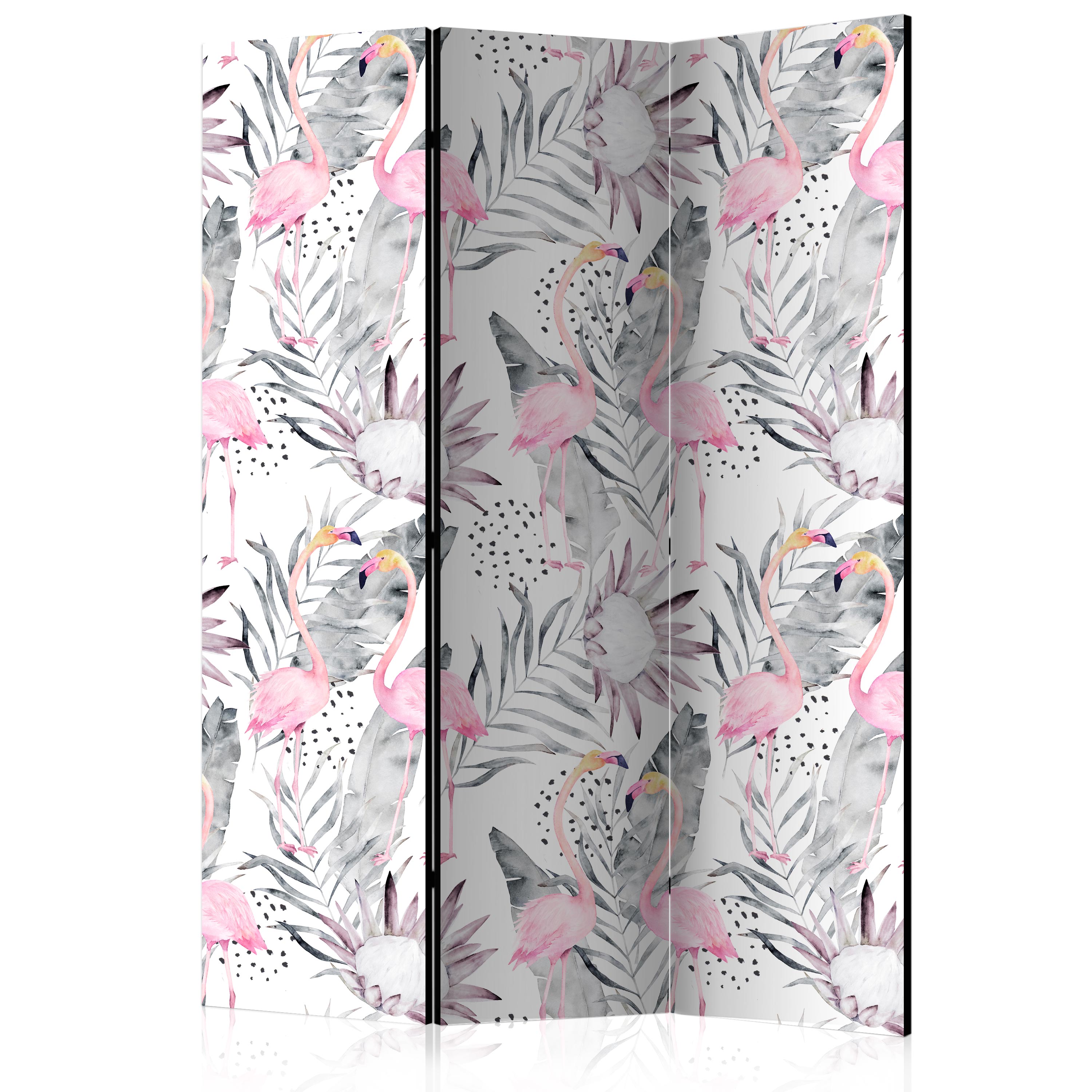 Room Divider - Flamingos and Twigs [Room Dividers] - 135x172