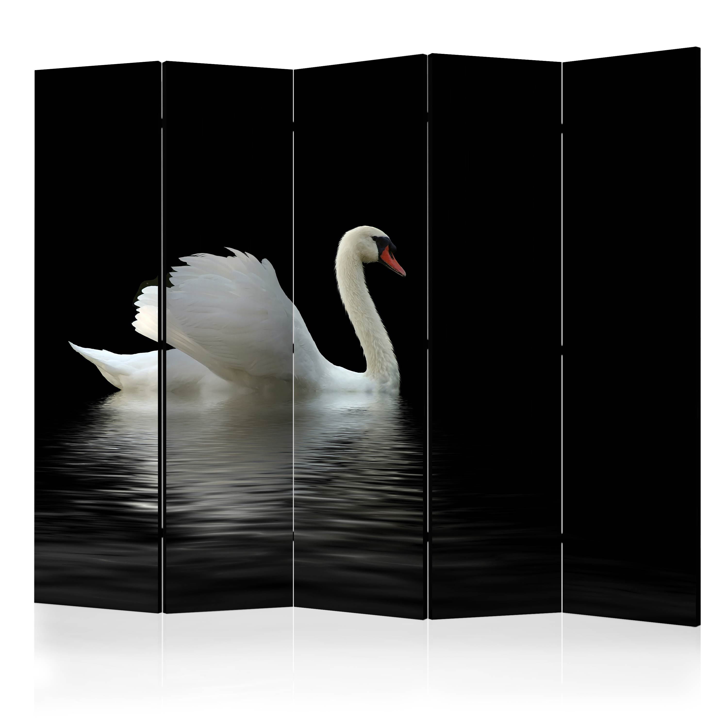 Room Divider - swan (black and white) II [Room Dividers] - 225x172