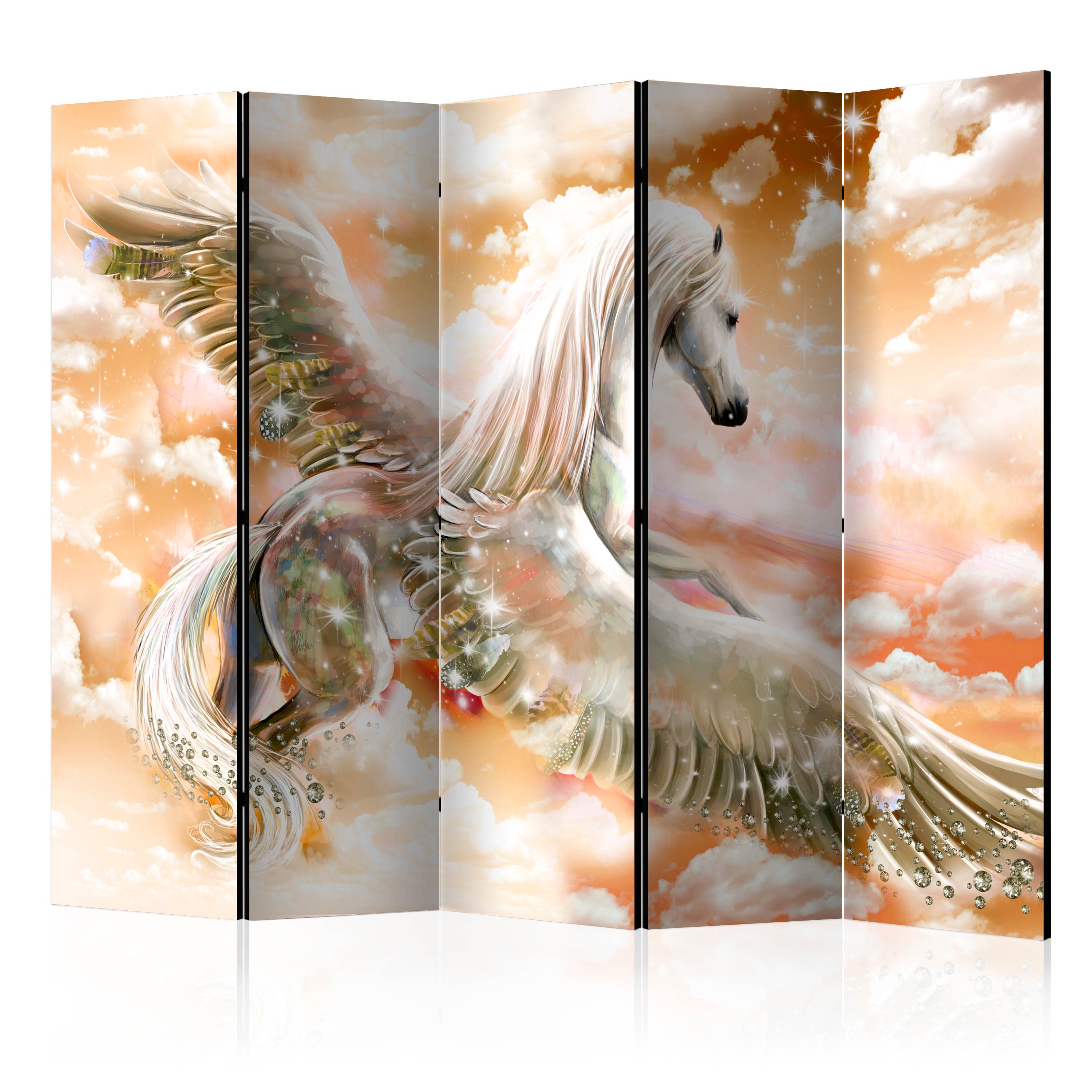 Room Divider - Pegasus (Orange) II [Room Dividers] - 225x172