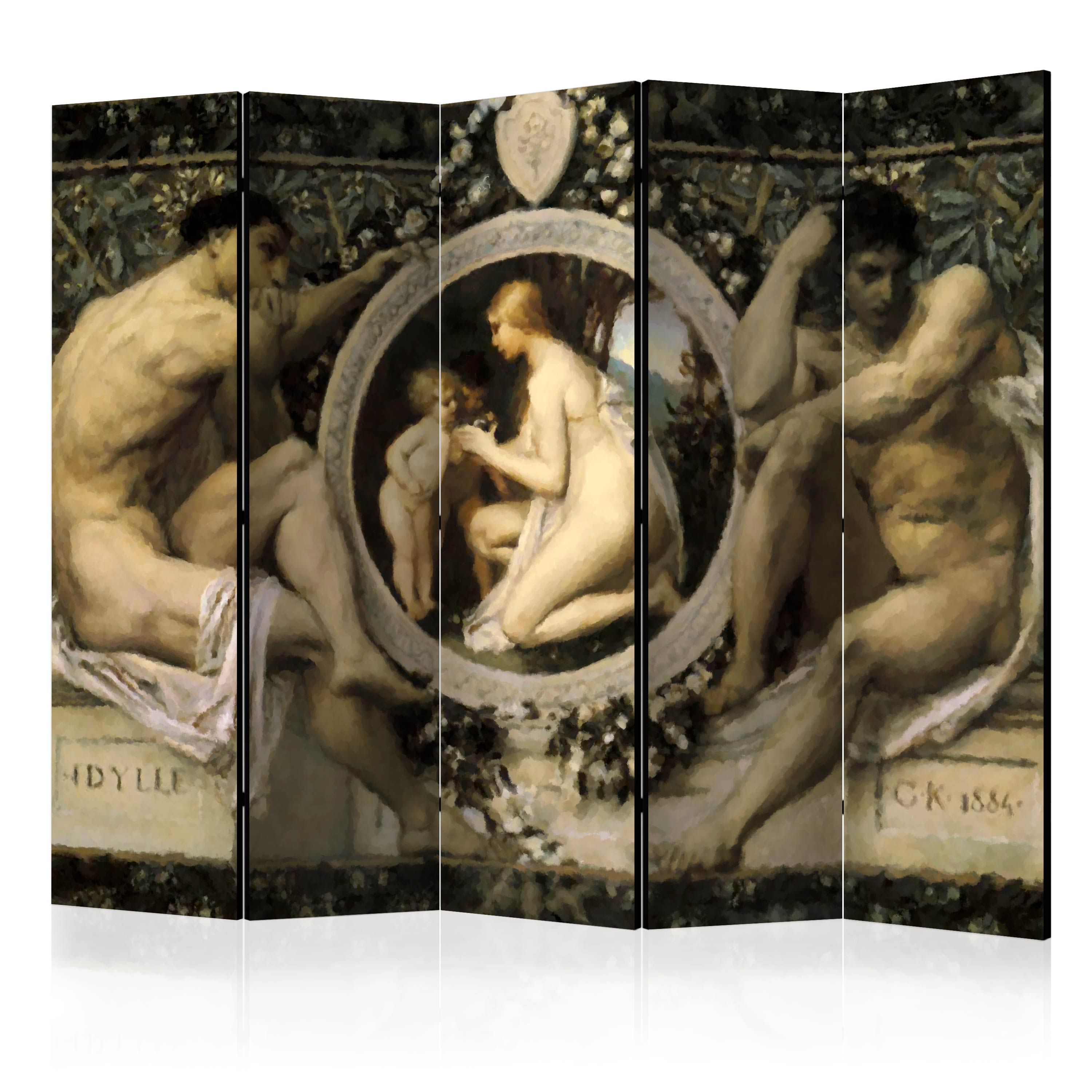 Room Divider - Idyll - Gustav Klimt II [Room Dividers] - 225x172