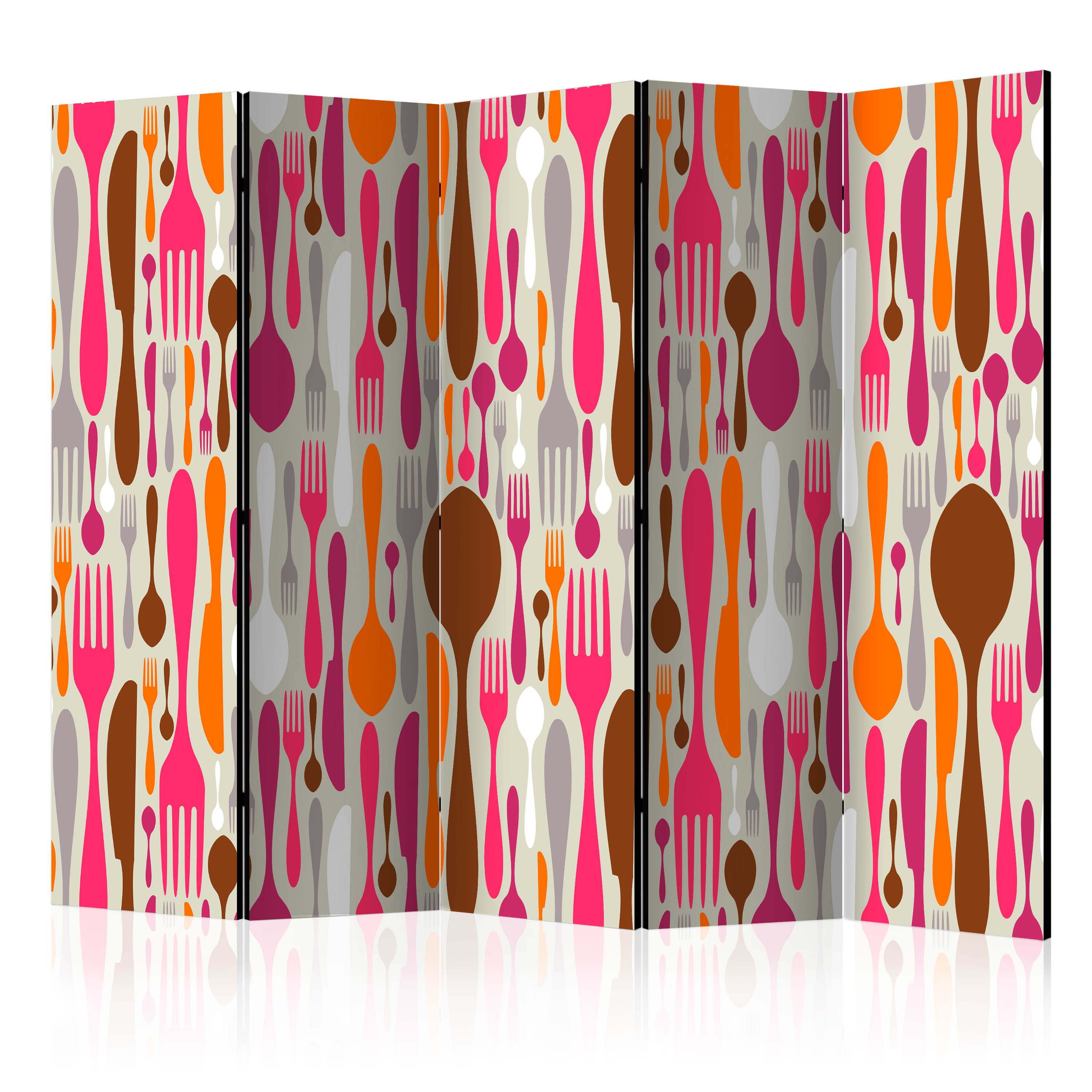 Room Divider - Cutlery - pink and violet II [Room Dividers] - 225x172