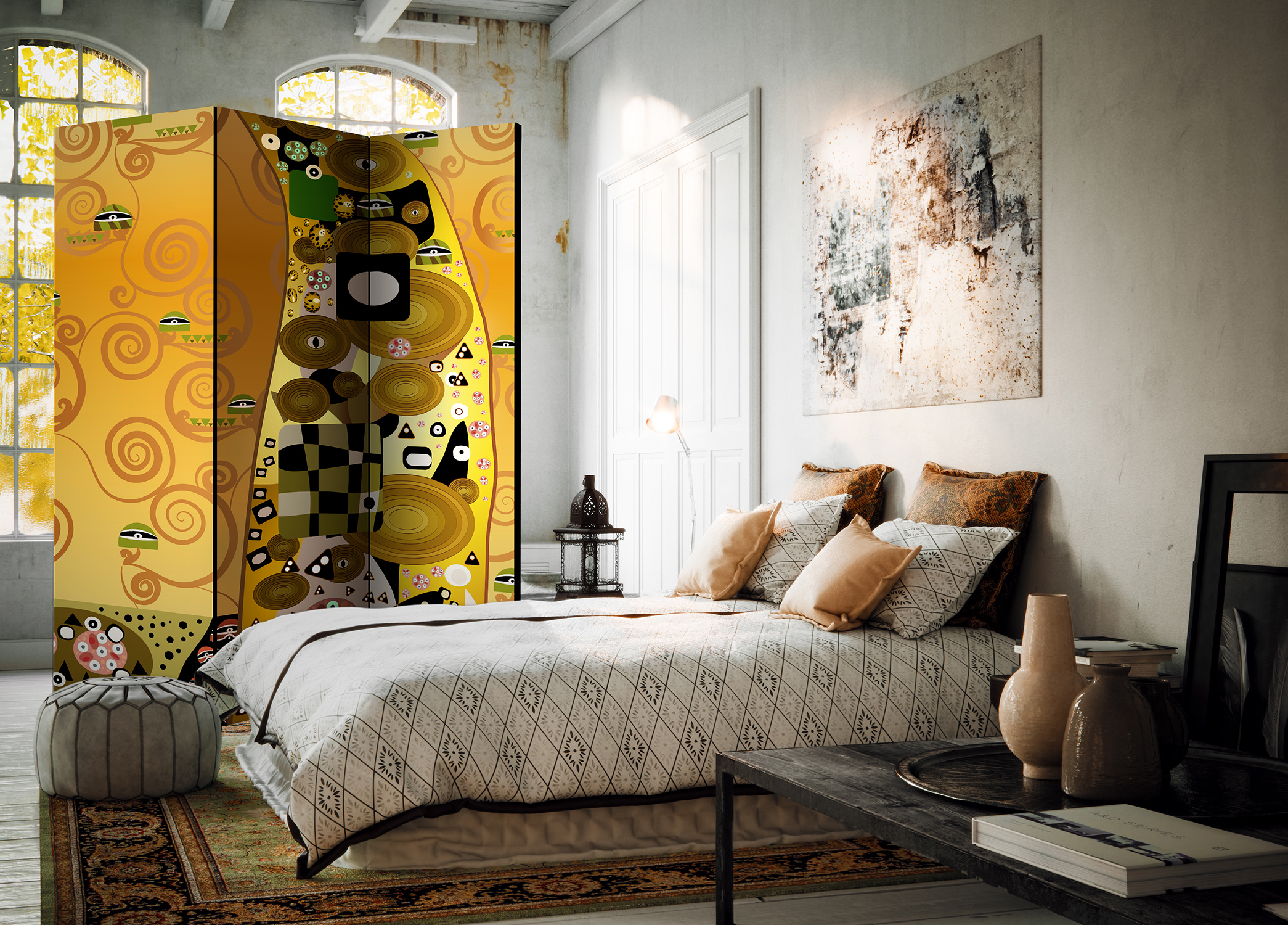 Paravent Décoratif Avec Motifs Klimt - Impression Photo, Neuf, Modèle L-A-0001-z-c