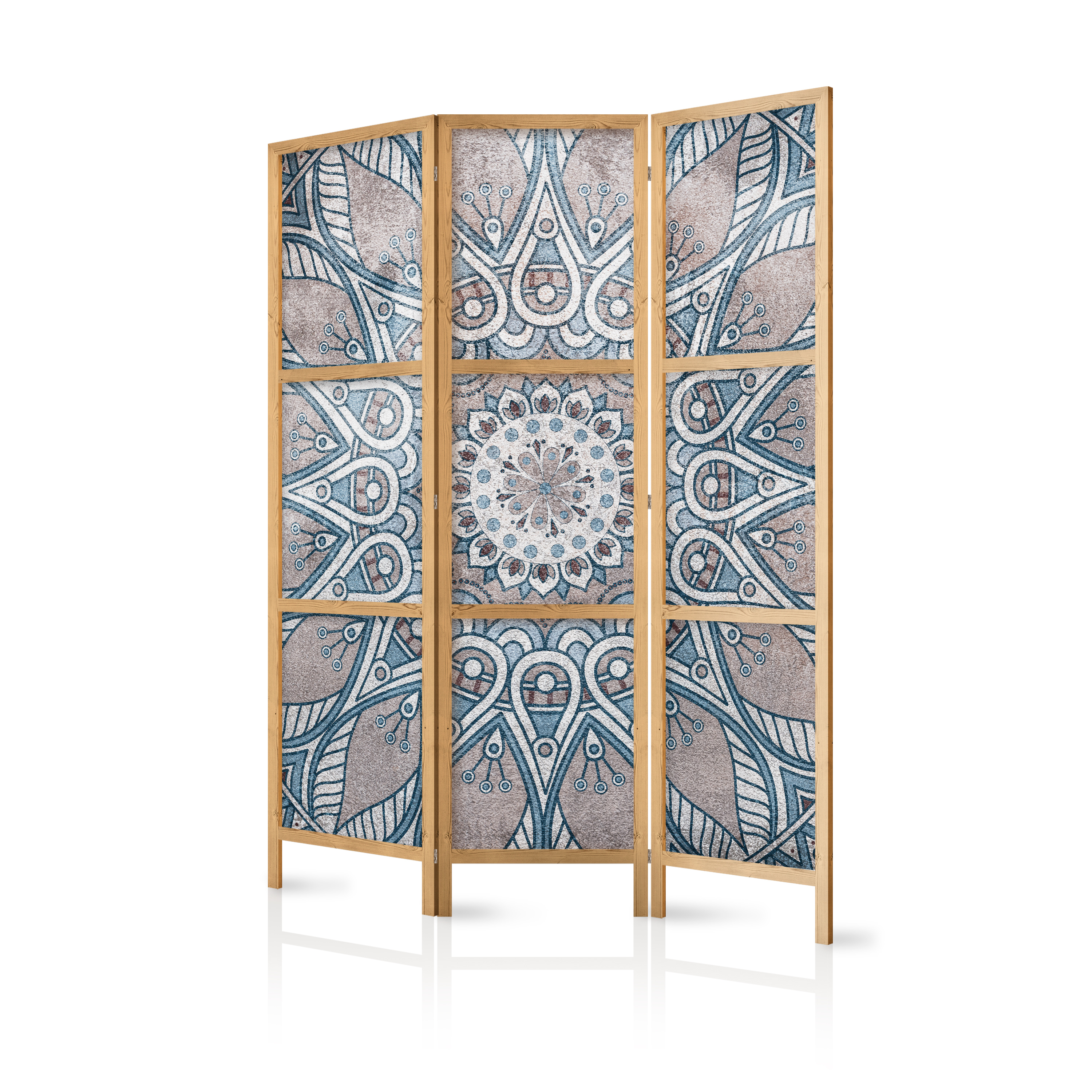 Details zu Deko Paravent Mandala Raumteiler Holz Trennwand Raumtrenner p-C-0010-z-c Neuer niedrigster Preis