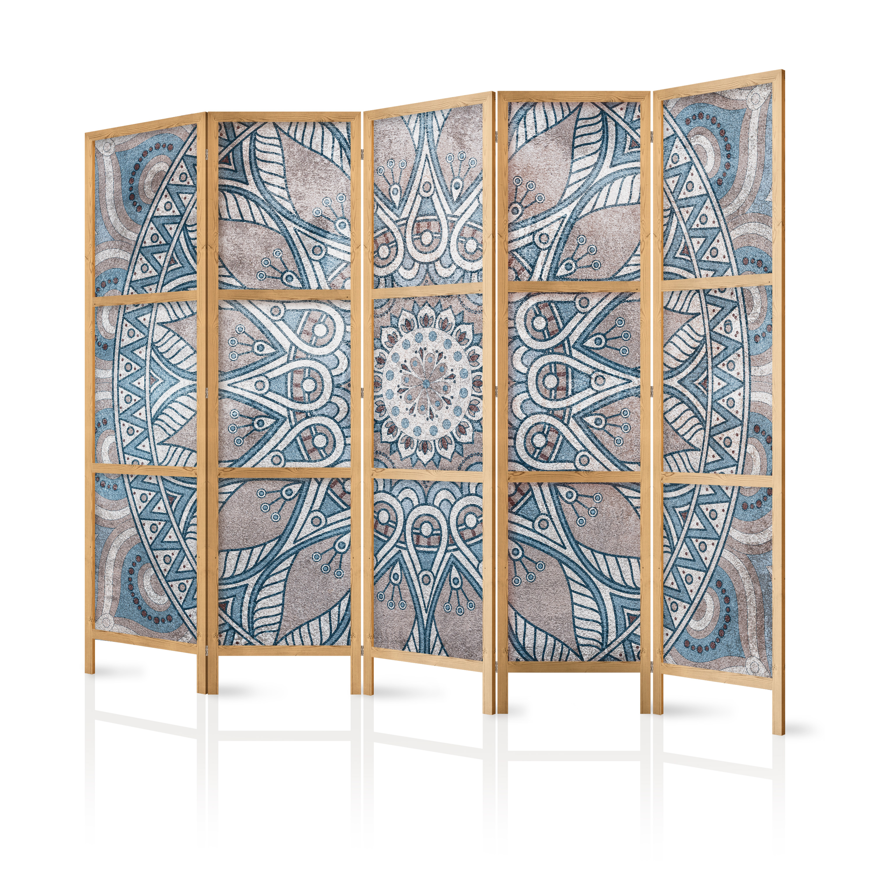 Details zu  Deko Paravent Mandala Raumteiler Holz Trennwand Raumtrenner p-C-0010-z-c Neuer niedrigster Preis