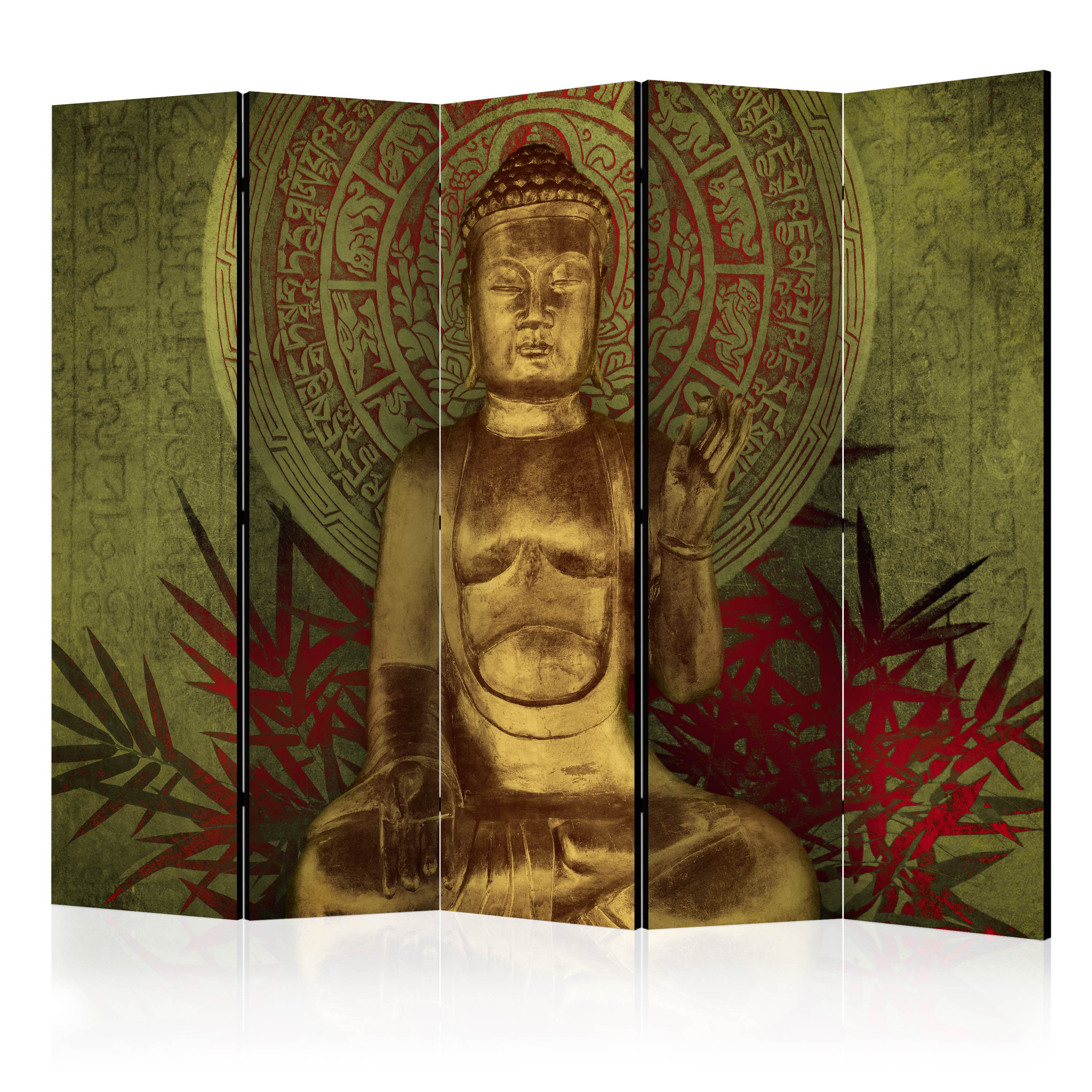 Room Divider - Golden Buddha II [Room Dividers] - 225x172