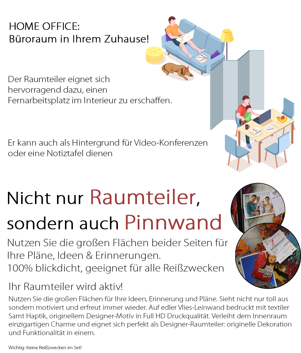 DEKO PARAVENT RAUMTEILER TRENNWAND FOTO GRAFFITI BETON STREETART 10 Varianten!