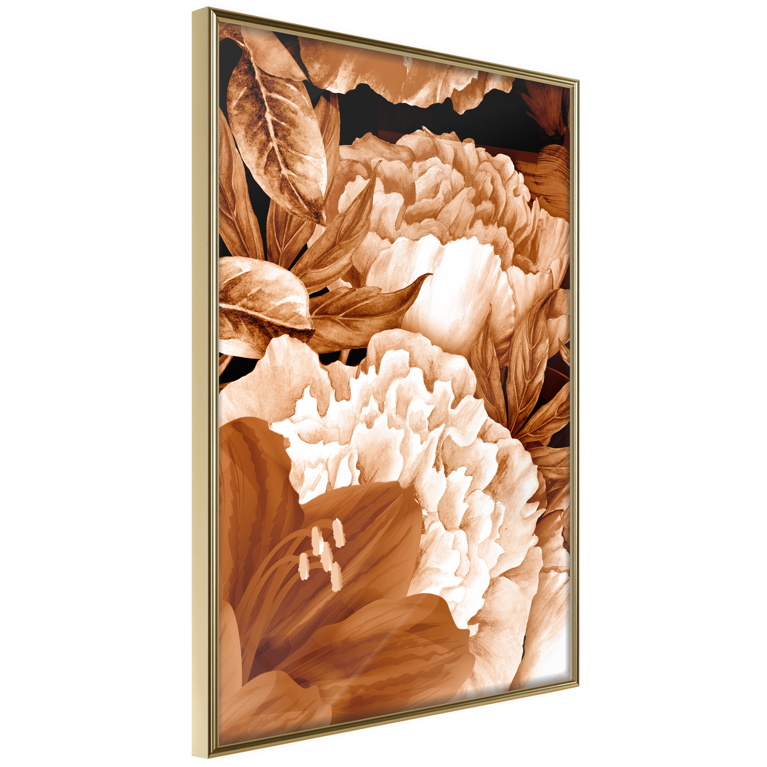 Poster - Peonies in Sepia - 40x60