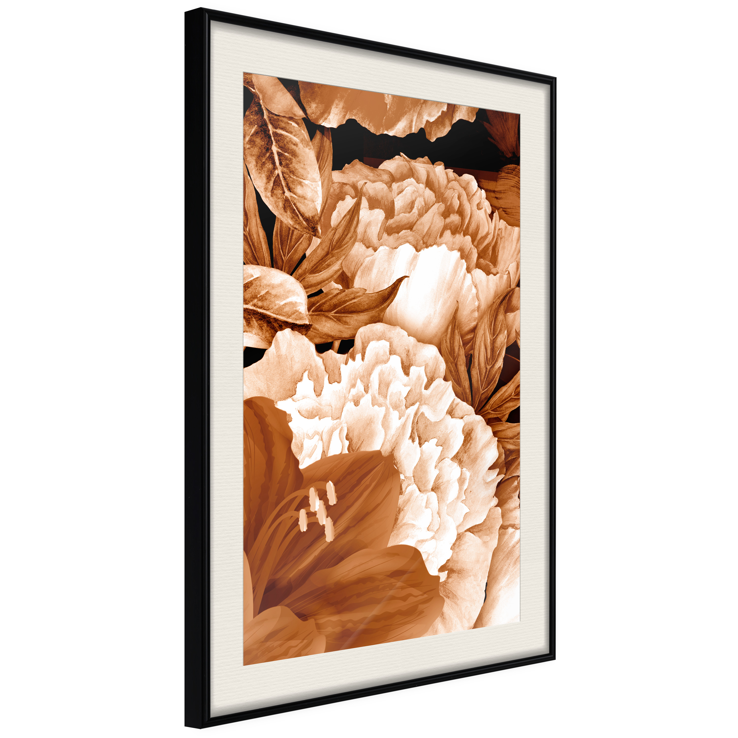 Poster - Peonies in Sepia - 30x45