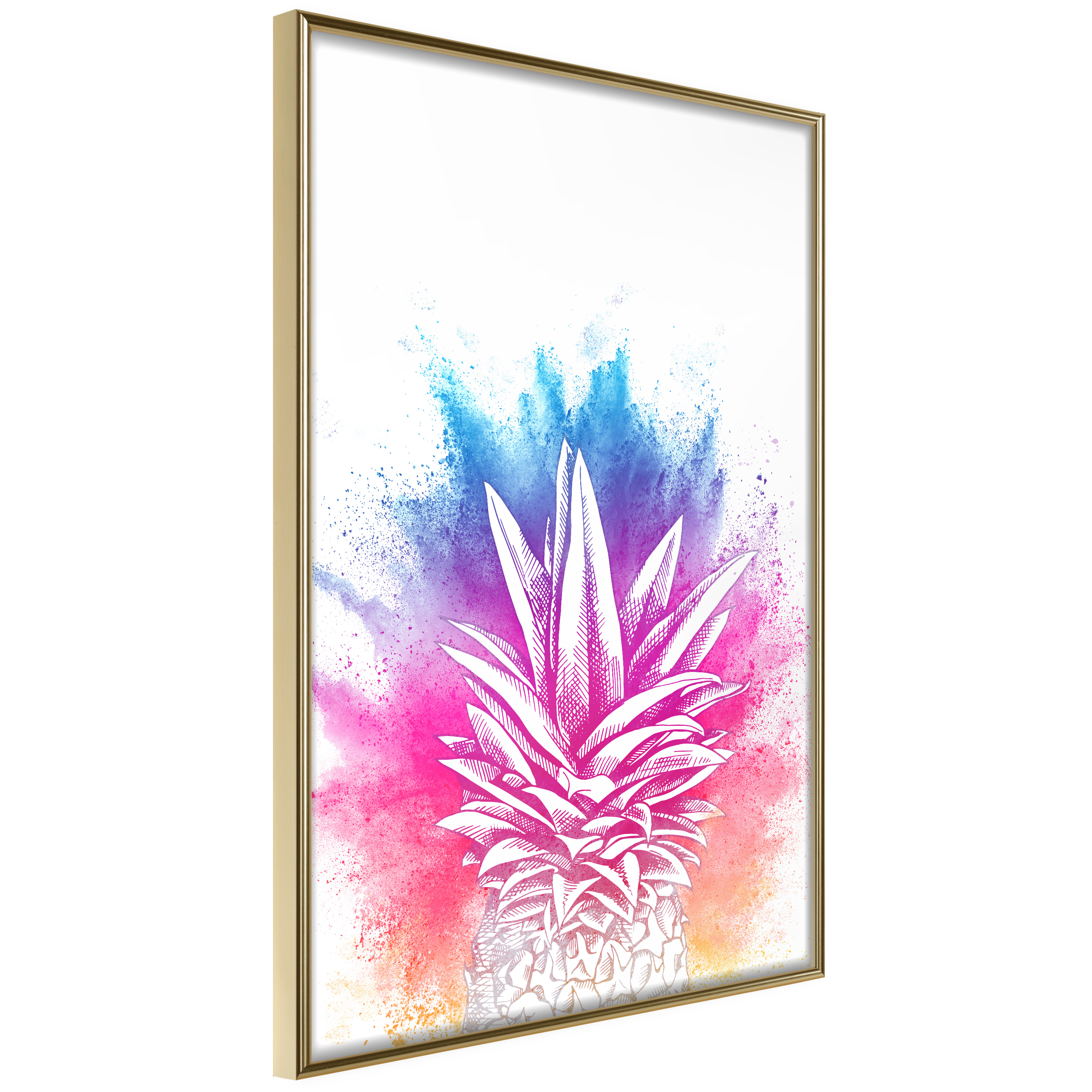 Poster - Rainbow Pineapple Crown - 40x60