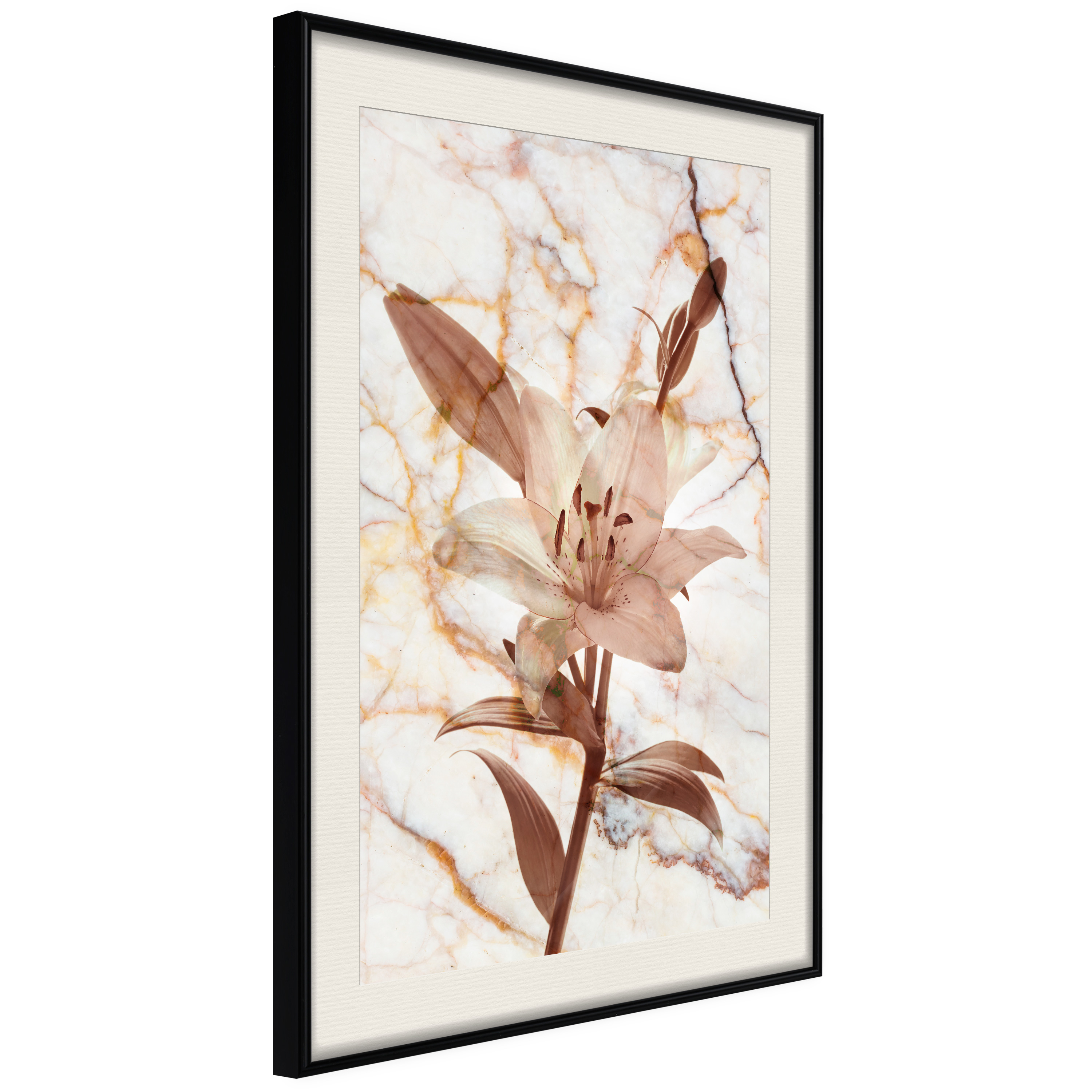 Poster - Lily on Marble Background - 20x30