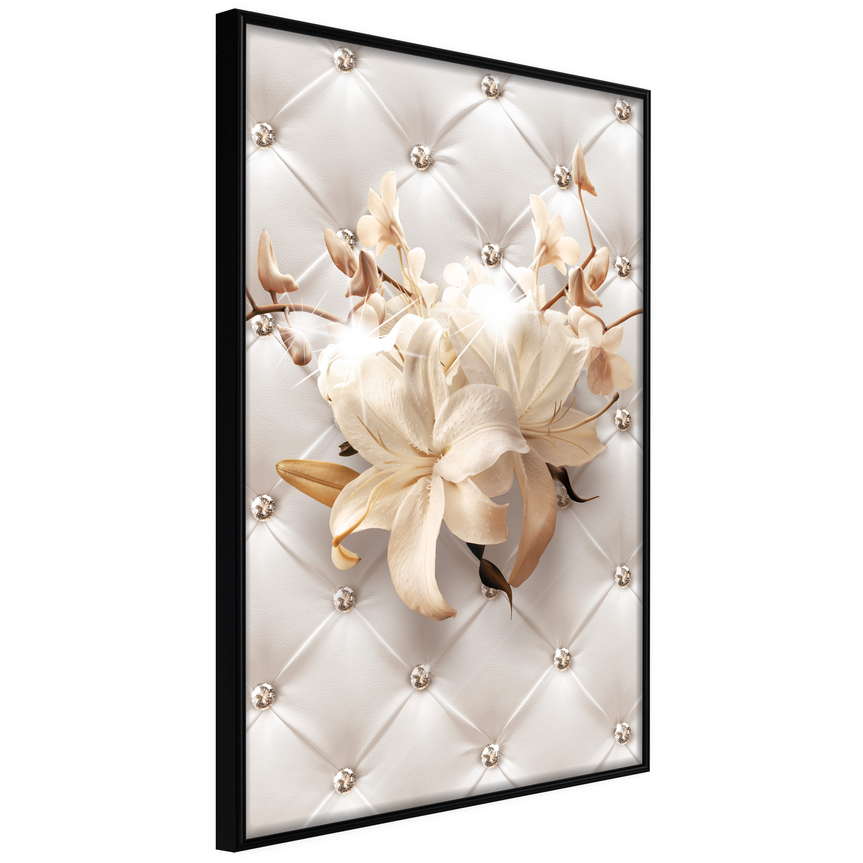 Poster - Lilies on Leather Upholstery - 20x30