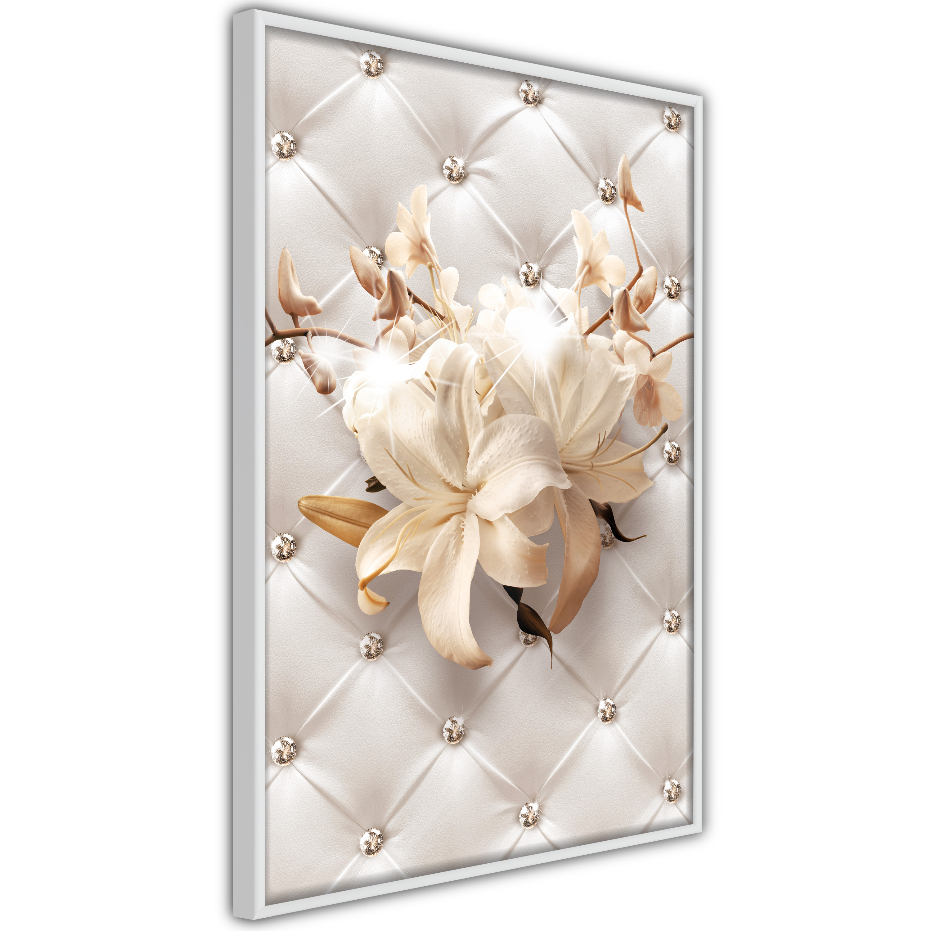 Poster - Lilies on Leather Upholstery - 30x45