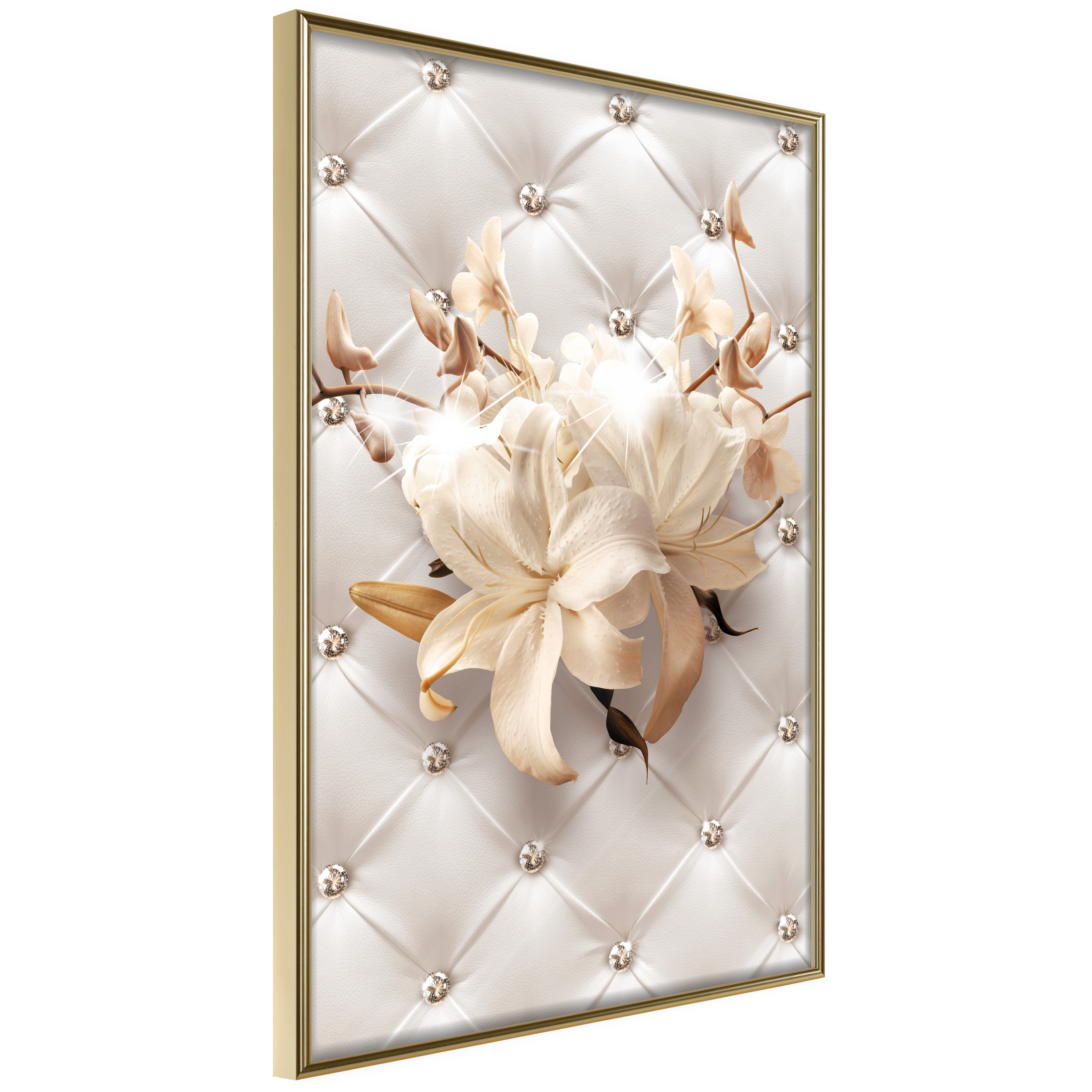 Poster - Lilies on Leather Upholstery - 40x60