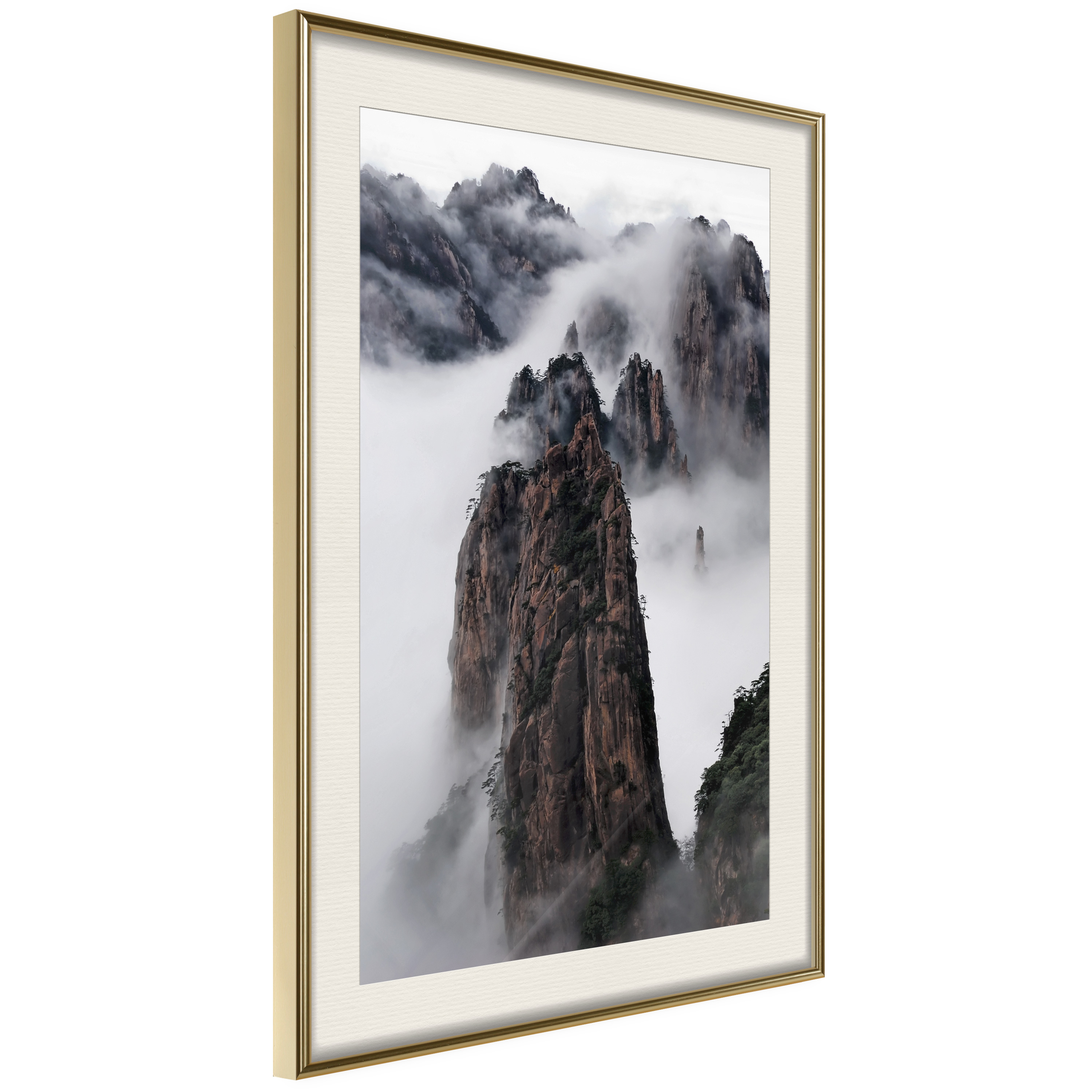 Poster - Clouds Pierced by Mountain Peaks - 20x30