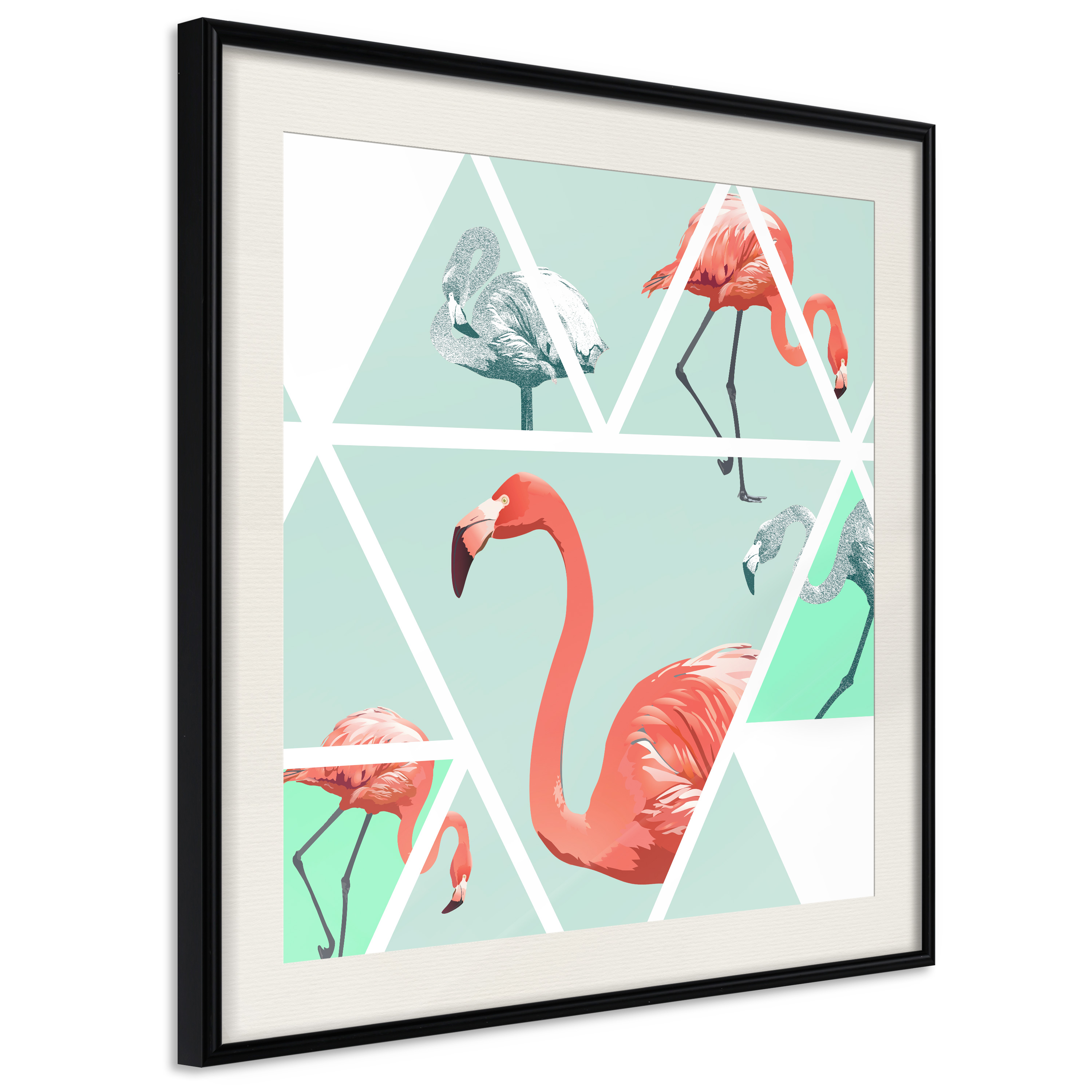 poster-tropical-mosaic-with-flamingos-square-50x50-254179