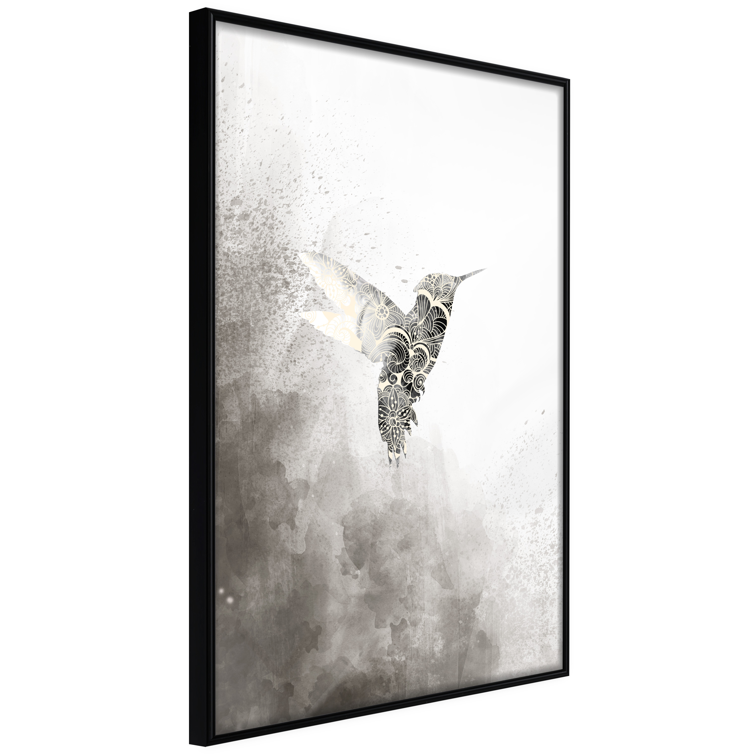 Poster - Hummingbird in Shades of Grey - 20x30
