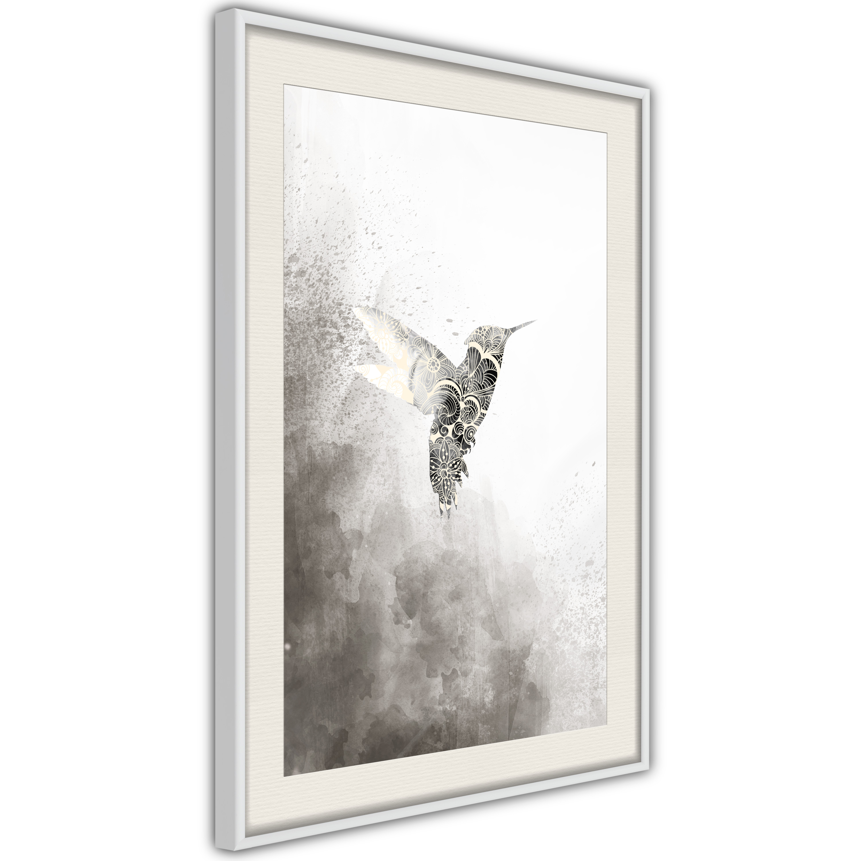 Poster - Hummingbird in Shades of Grey - 30x45