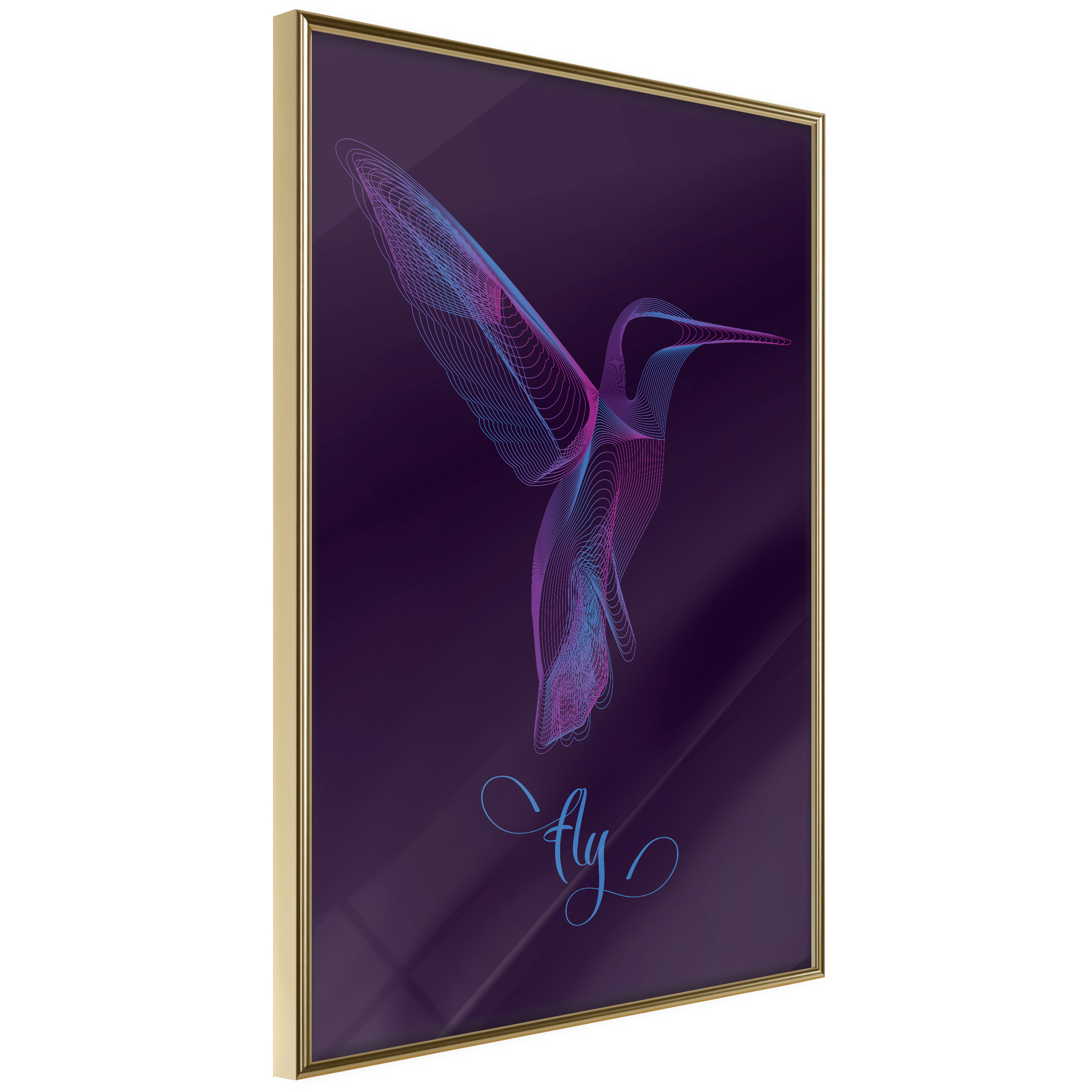 Poster - Fluorescent Hummingbird  - 20x30
