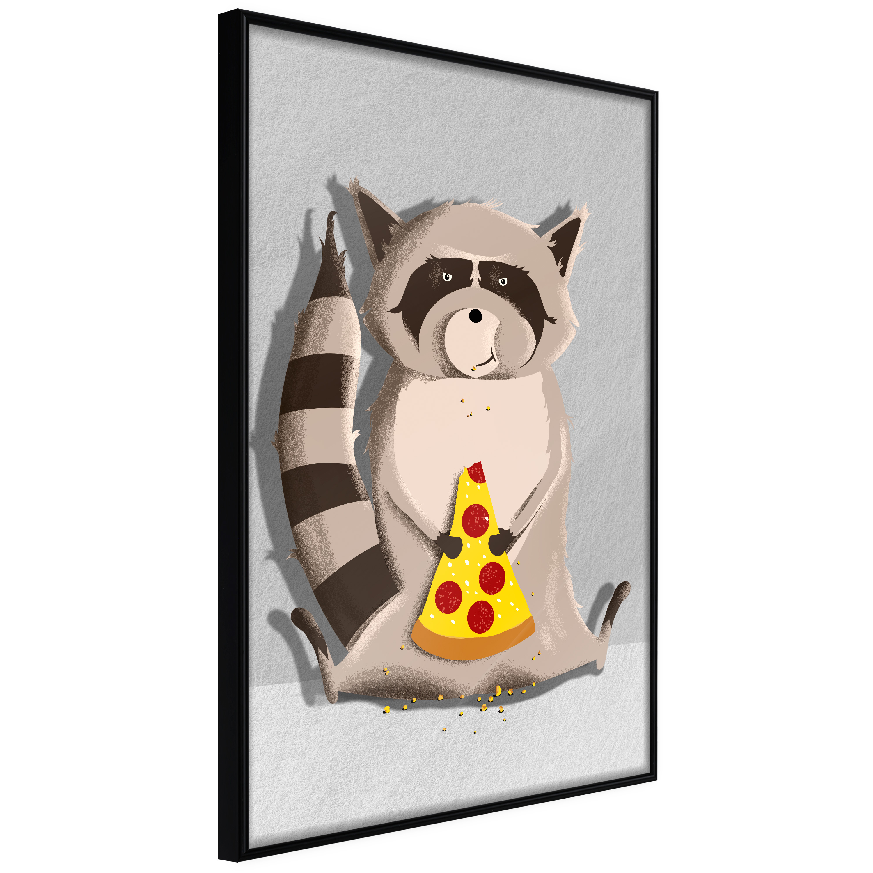 Poster - Racoon Eating Pizza - 30x45