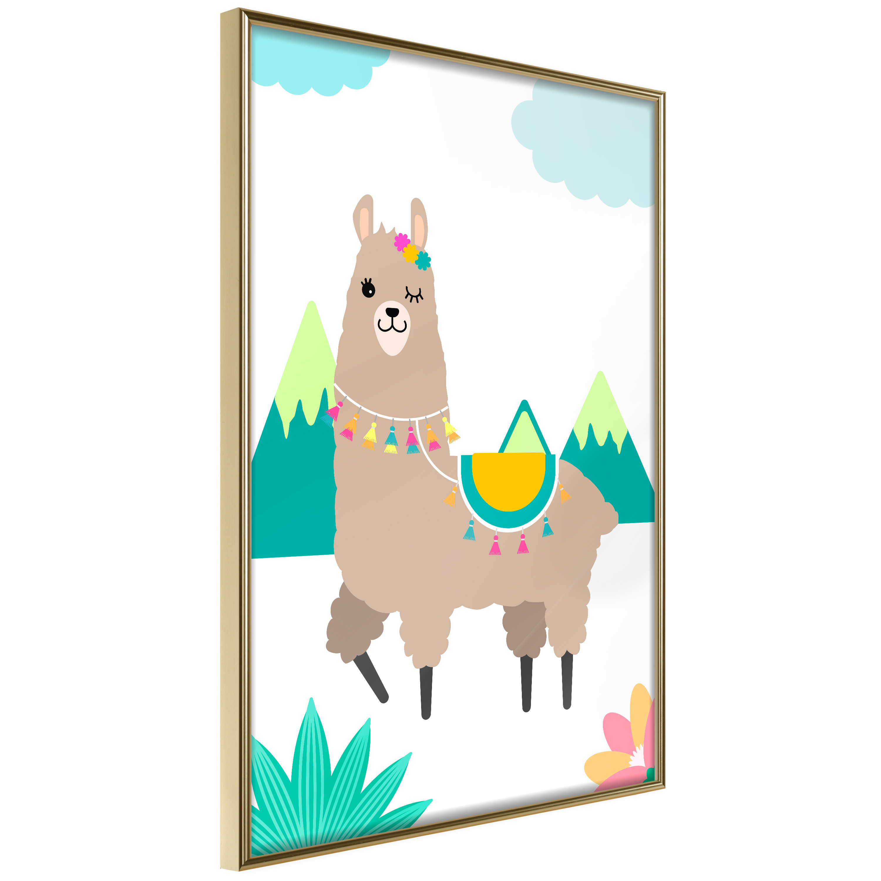 Poster - Playful Llama - 30x45