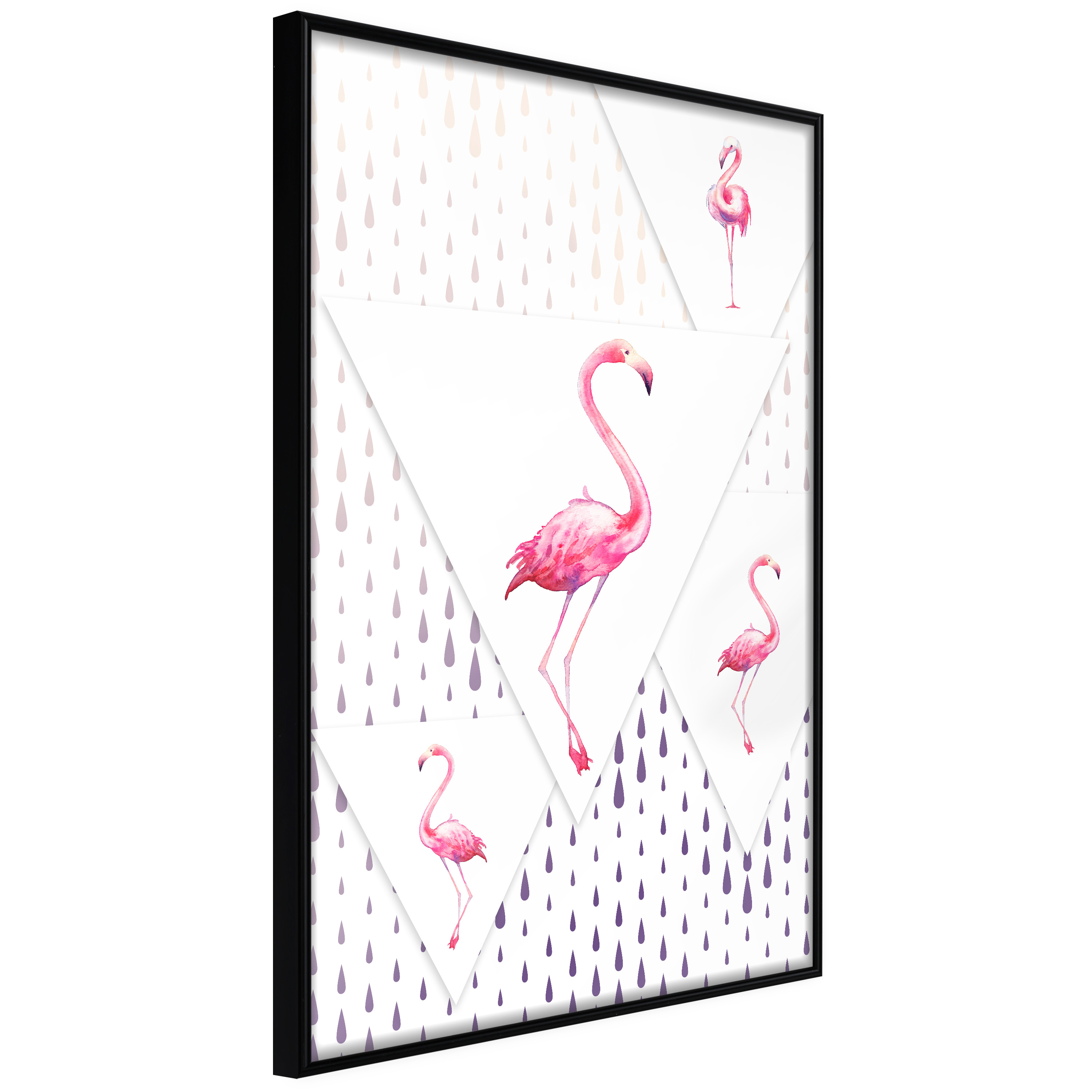Poster - Flamingos and Triangles - 20x30
