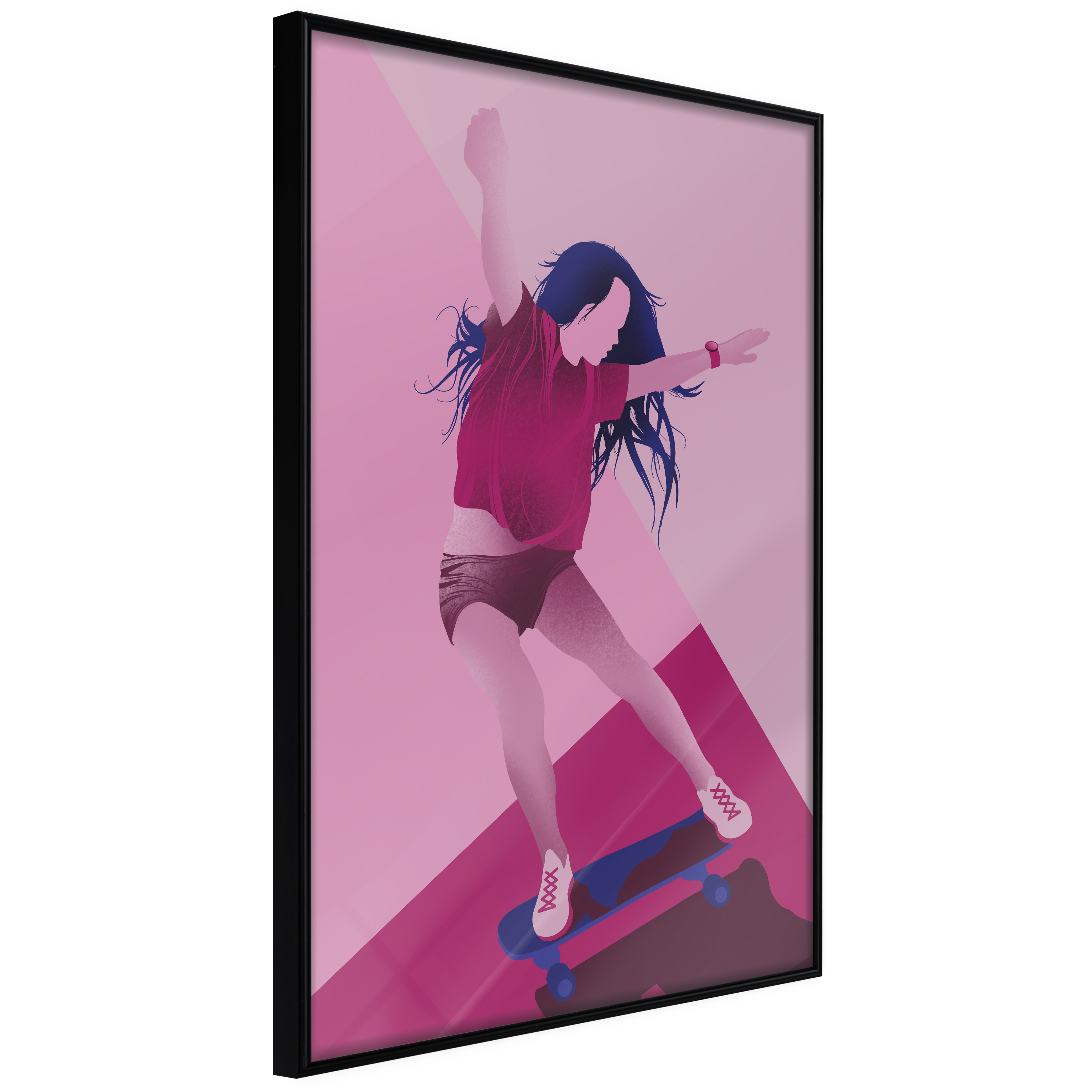 Poster - Girl on a Skateboard - 20x30
