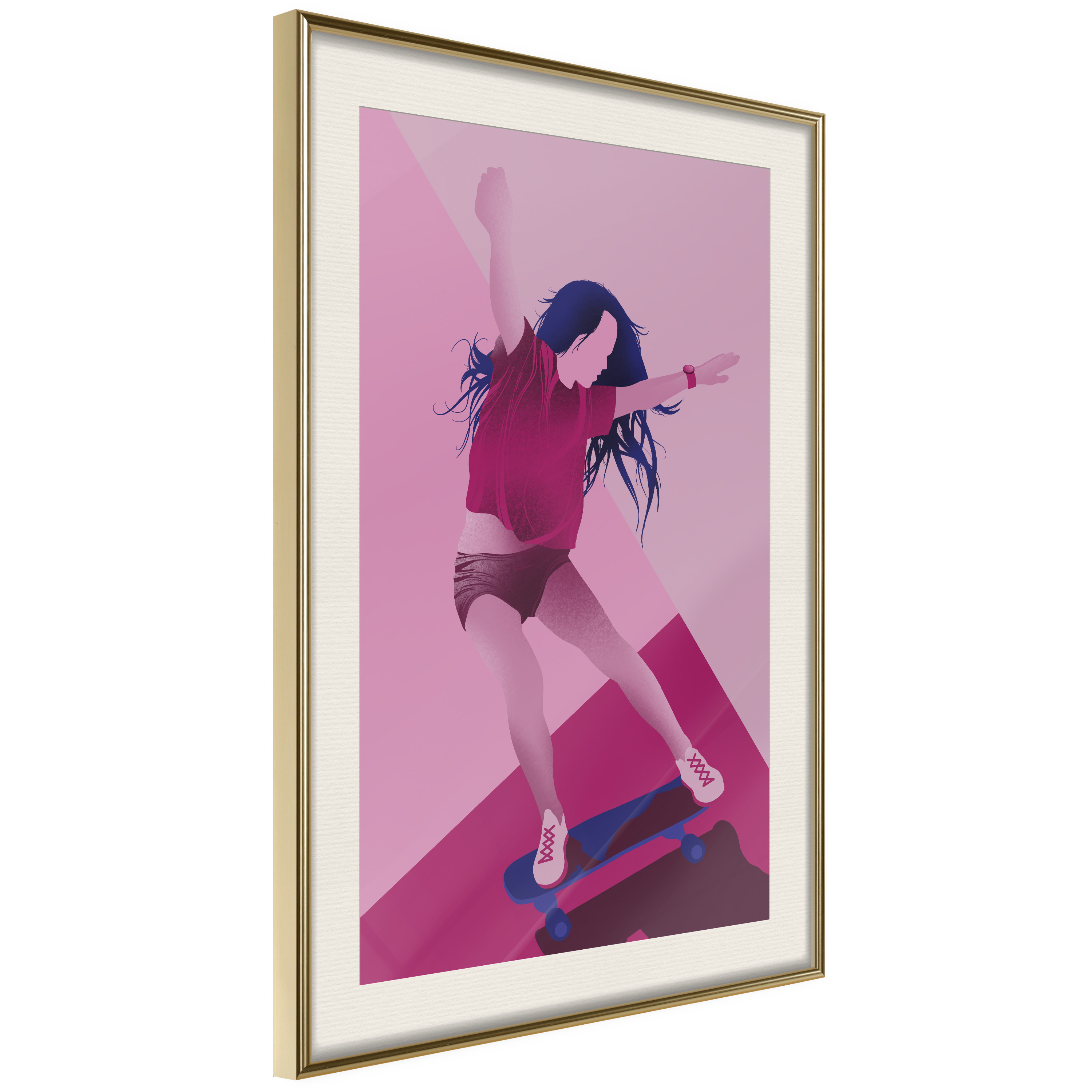 Poster - Girl on a Skateboard - 30x45