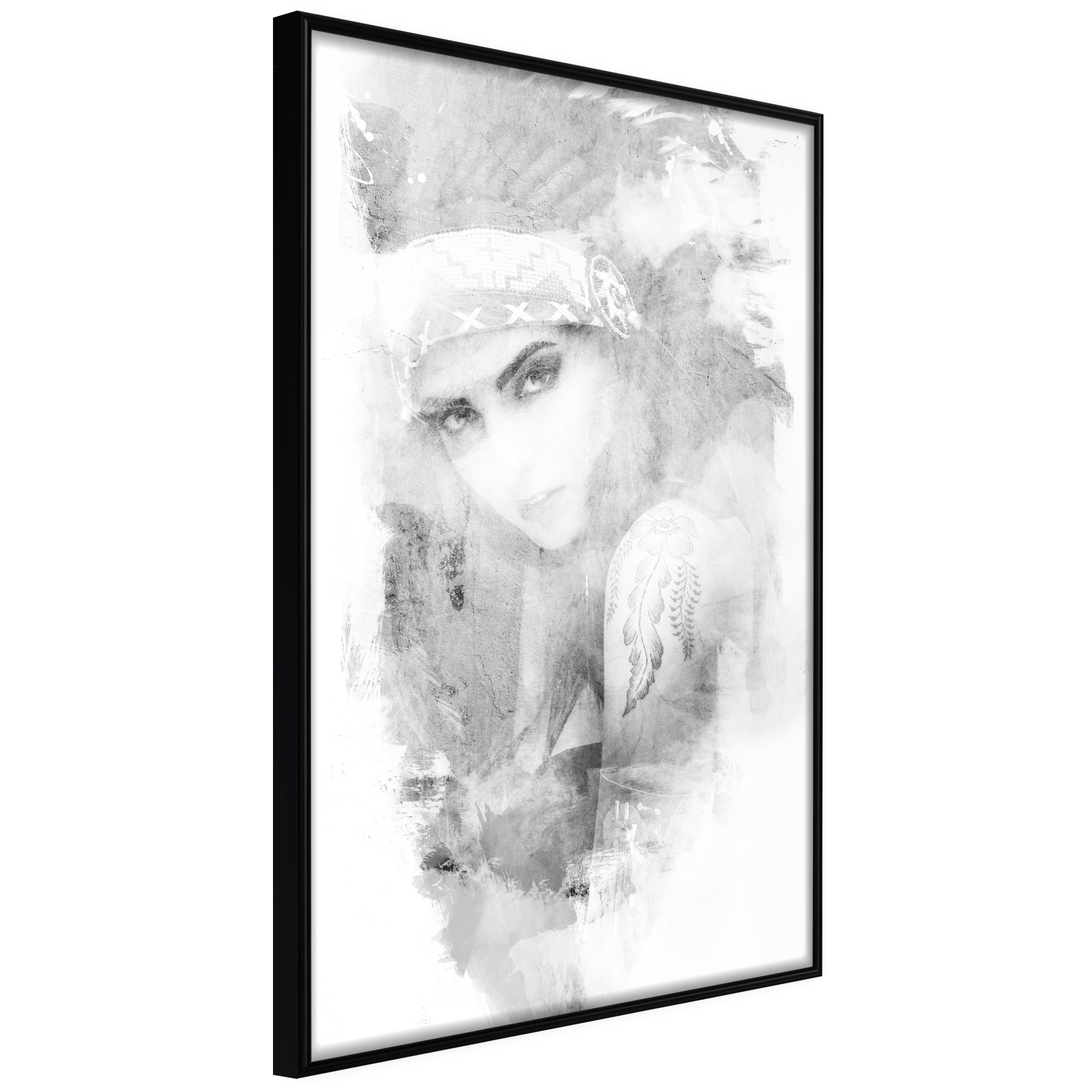 Poster - Mysterious Look (Grey) - 20x30