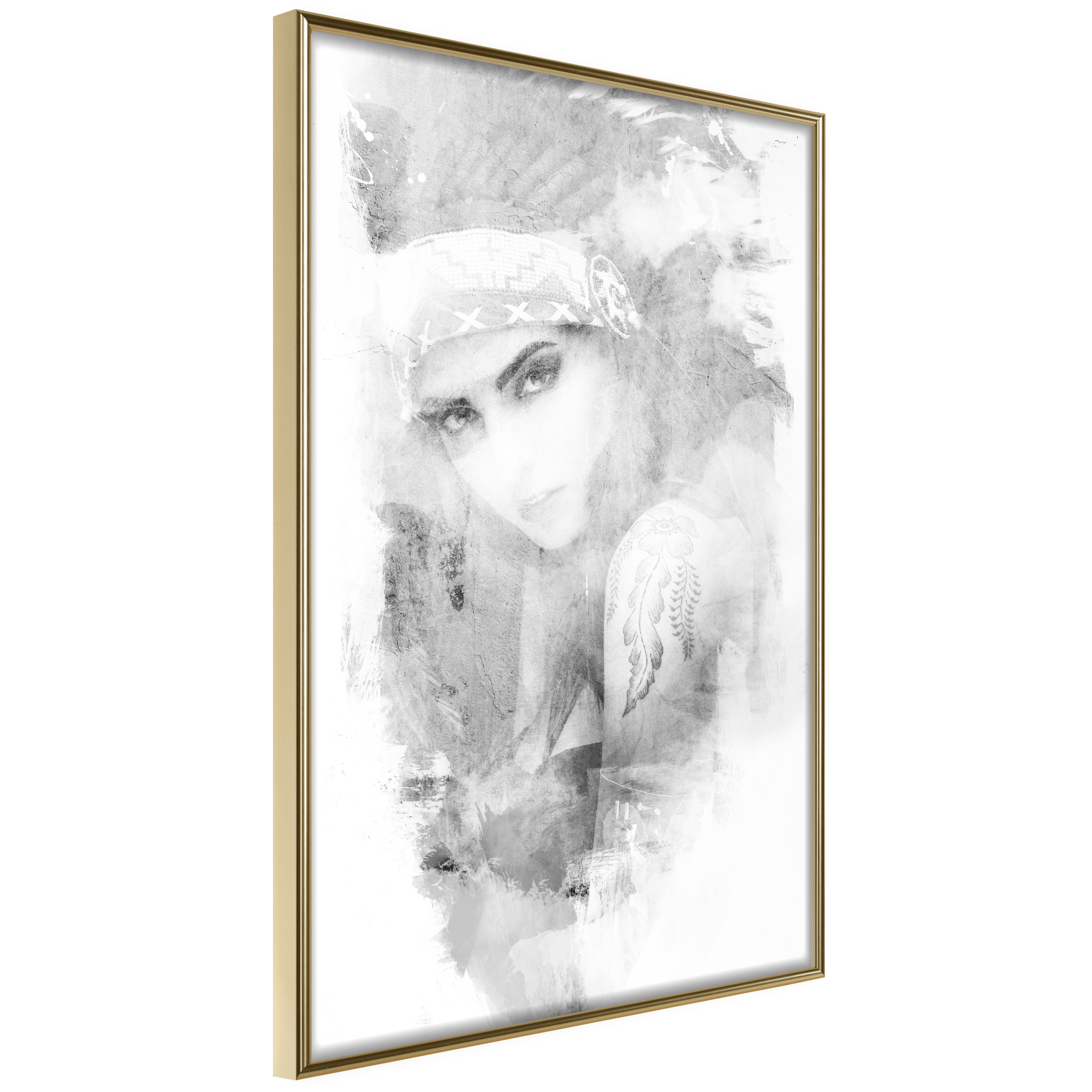 Poster - Mysterious Look (Grey) - 20x30