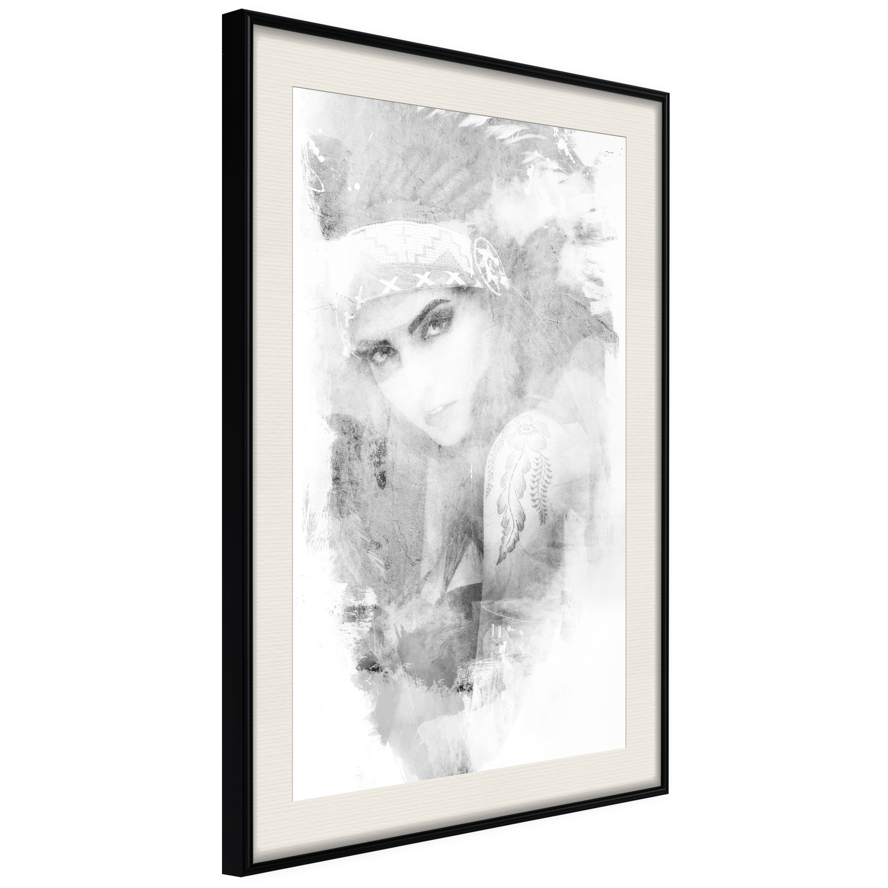 Poster - Mysterious Look (Grey) - 40x60