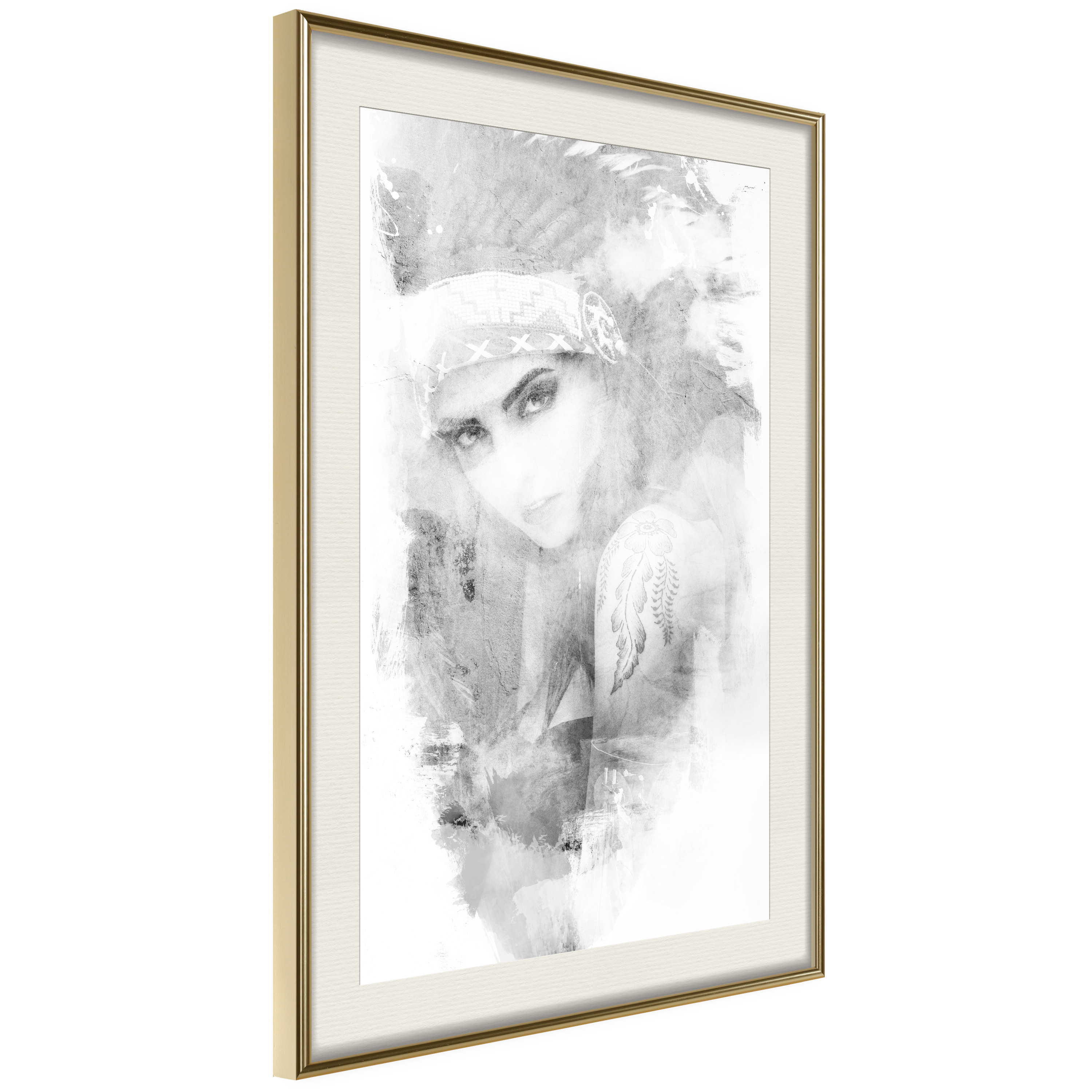 Poster - Mysterious Look (Grey) - 30x45